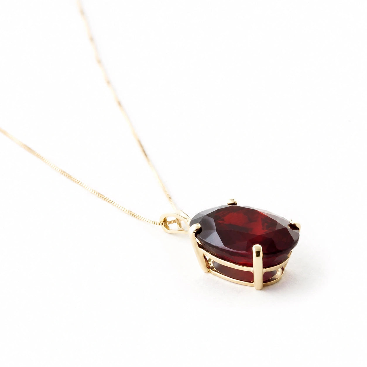 Yellow Gold Atelier Necklace Garnet 10K — Gemma