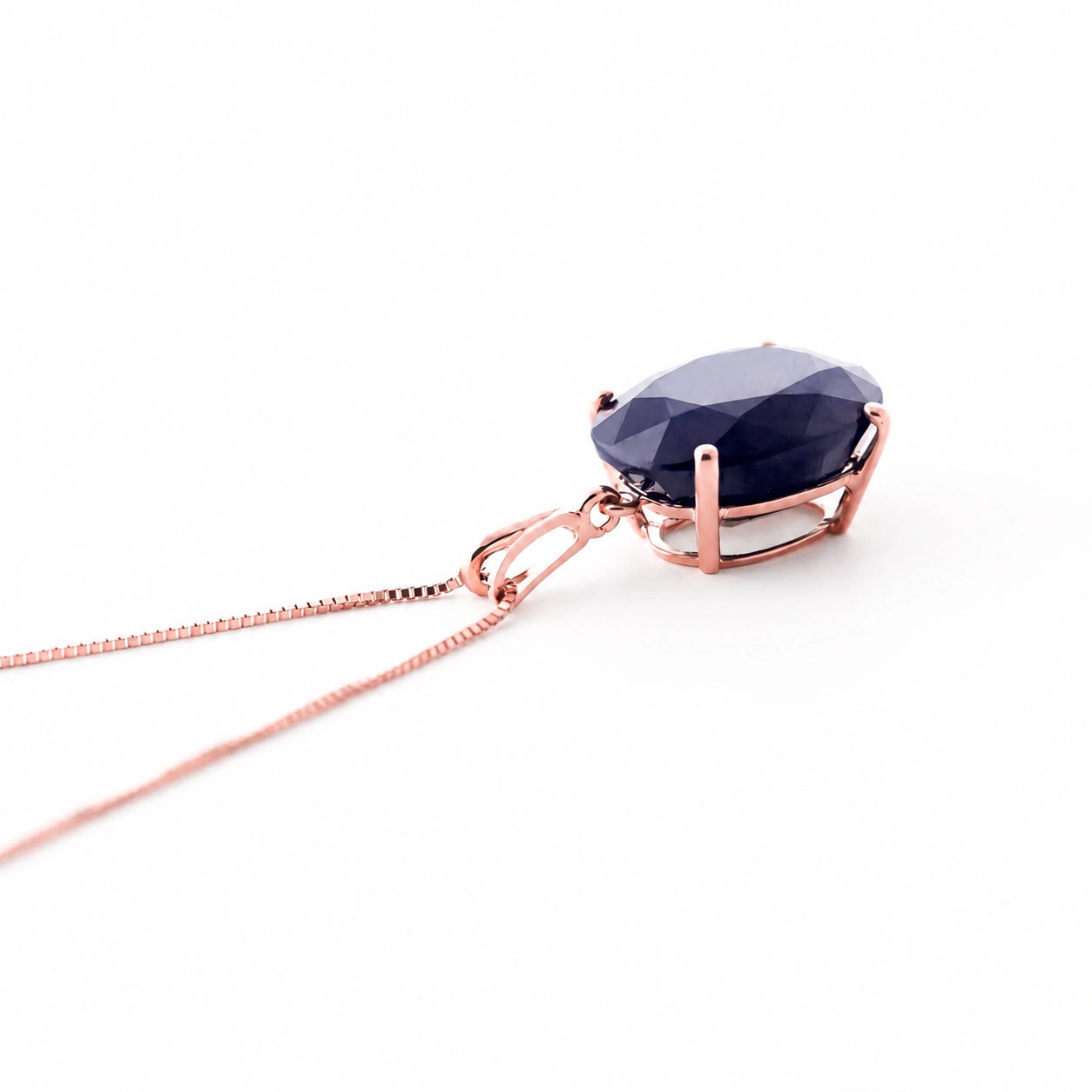 Rose Gold Atelier Necklace Sapphire 10K — Gemma