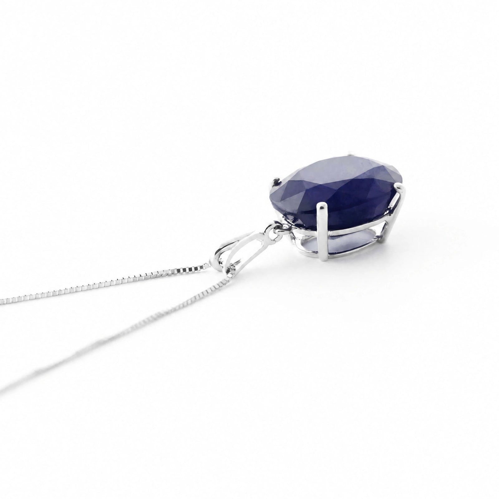 White Gold Atelier Necklace Sapphire 10K — Gemma
