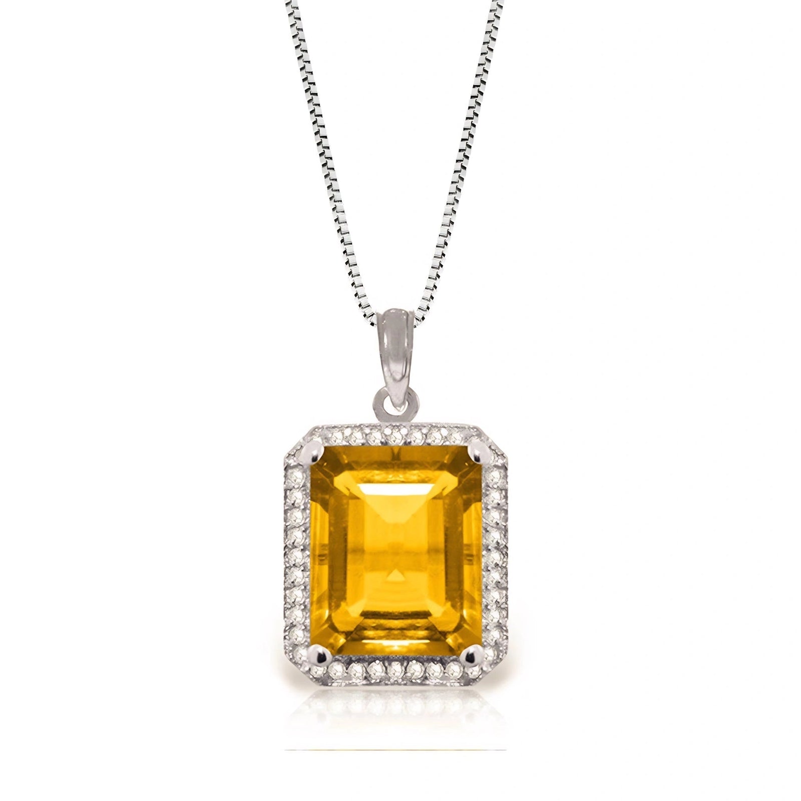 White Gold Citrine & Diamond — Alberica