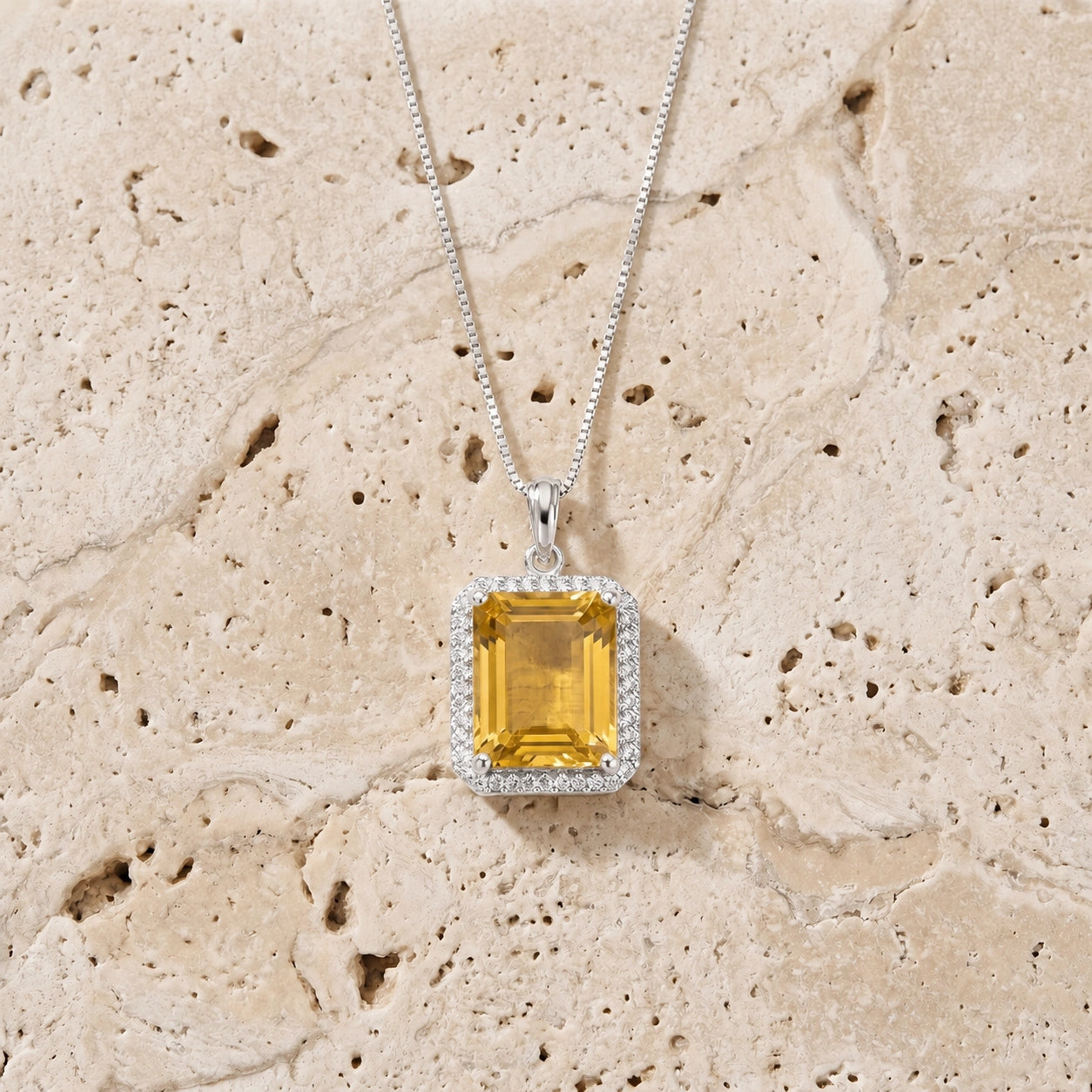 White Gold Citrine & Diamond — Alberica