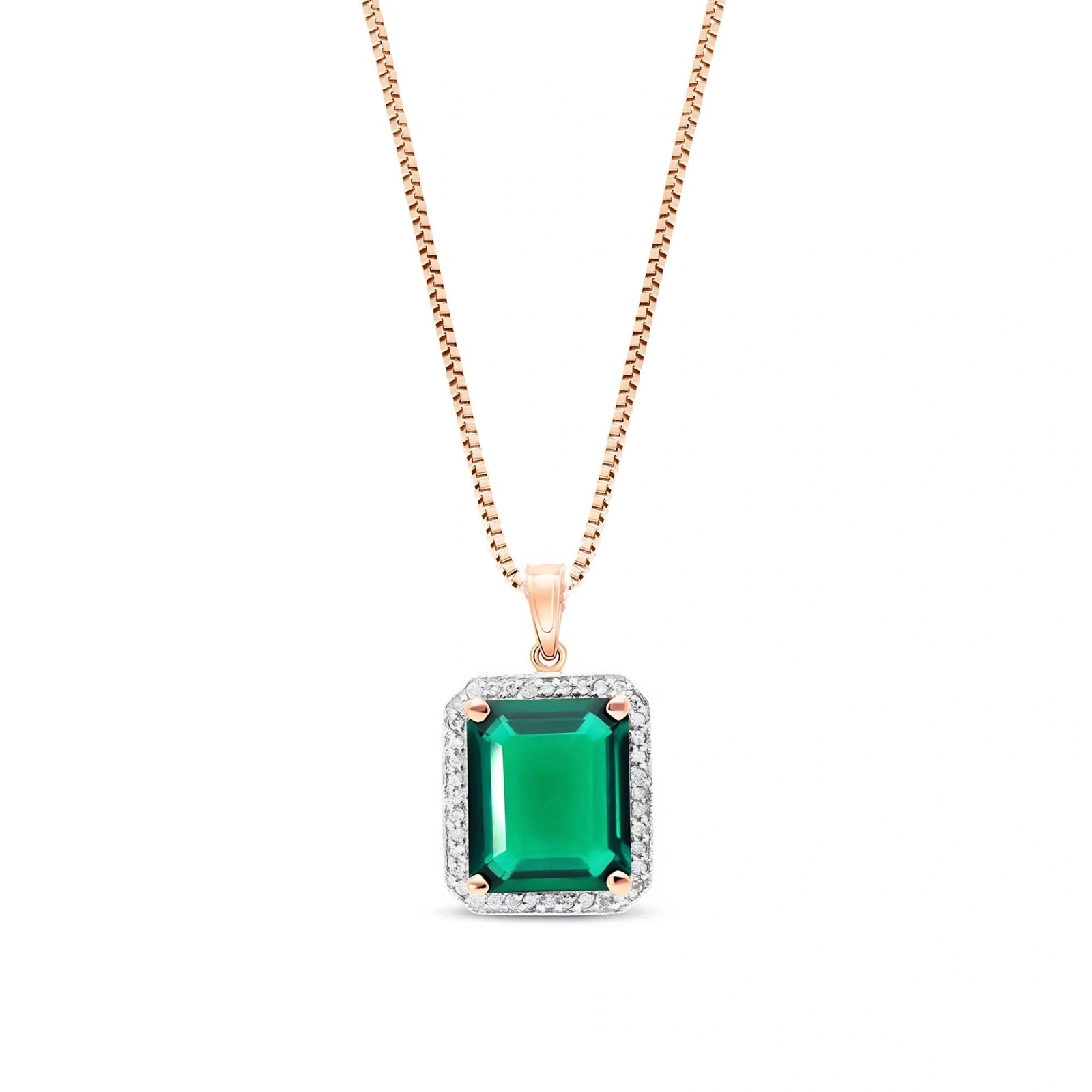 Rose Gold Emerald & Diamond — Alberica