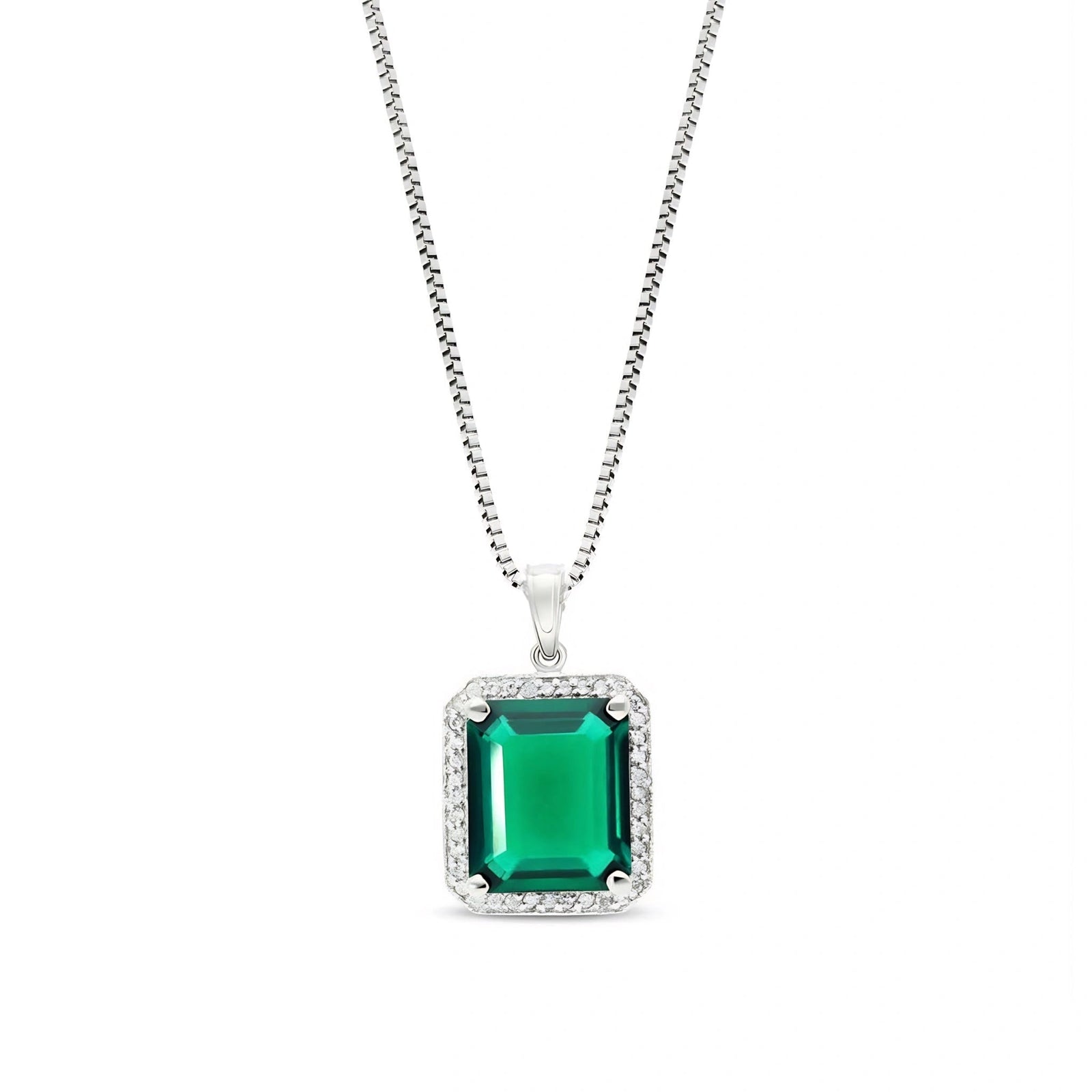 White Gold Emerald & Diamond — Alberica
