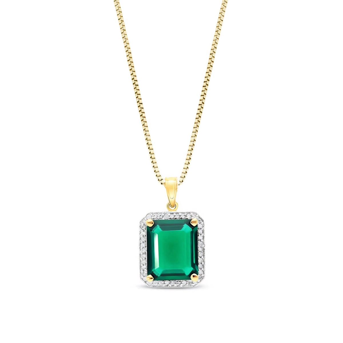 Yellow Gold Emerald & Diamond — Alberica