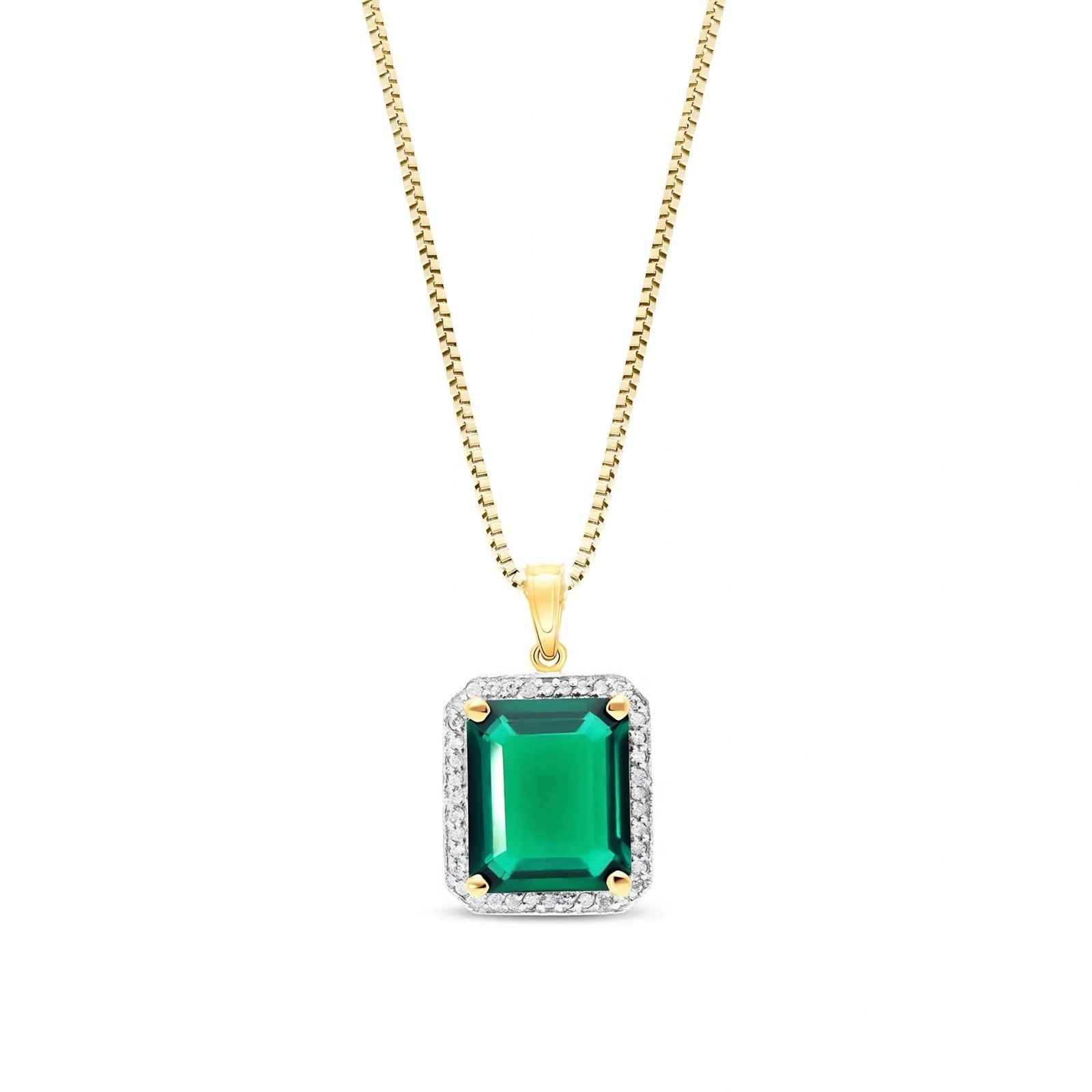 Yellow Gold Emerald & Diamond — Alberica