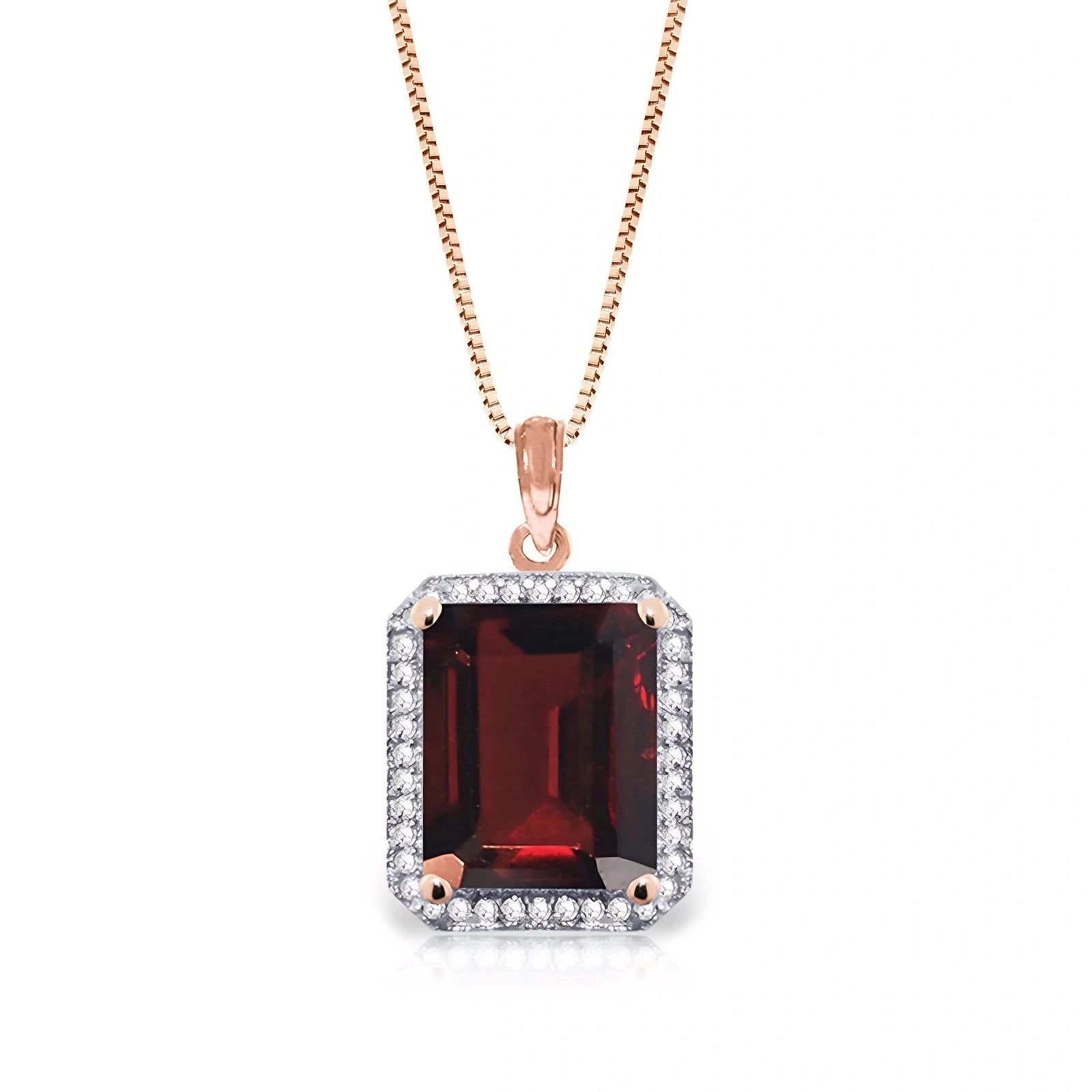 Rose Gold Garnet & Diamond — Alberica