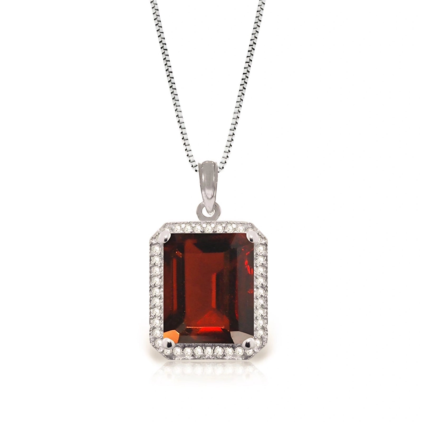 White Gold Garnet & Diamond — Alberica