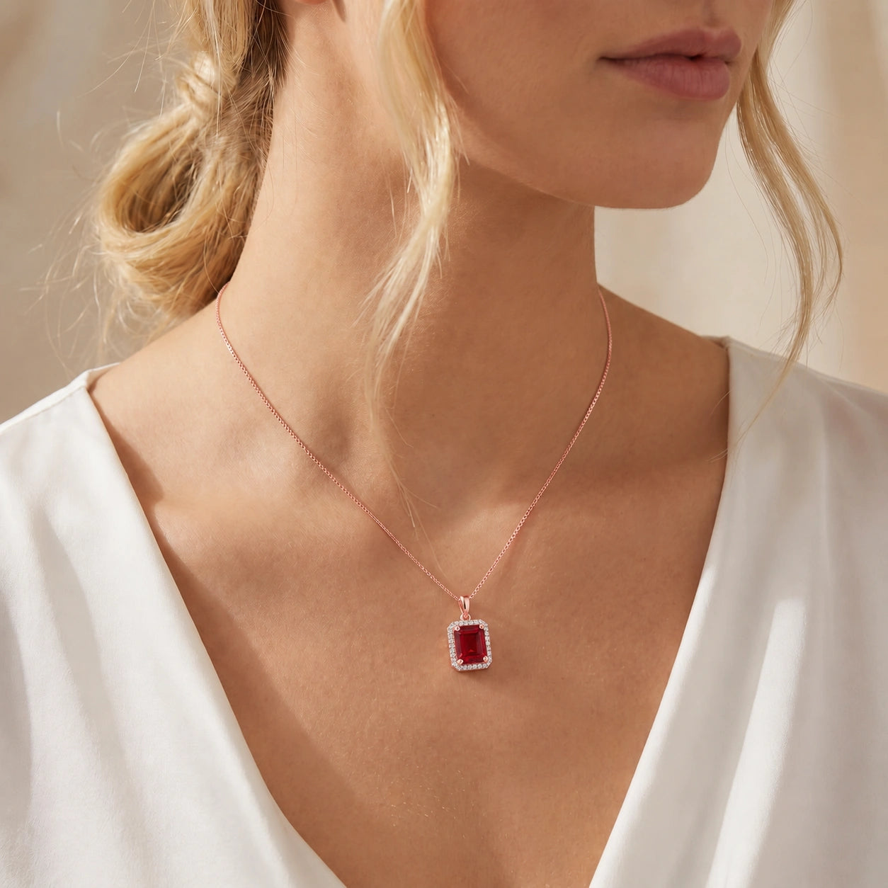 Rose Gold Ruby & Diamond — Alberica