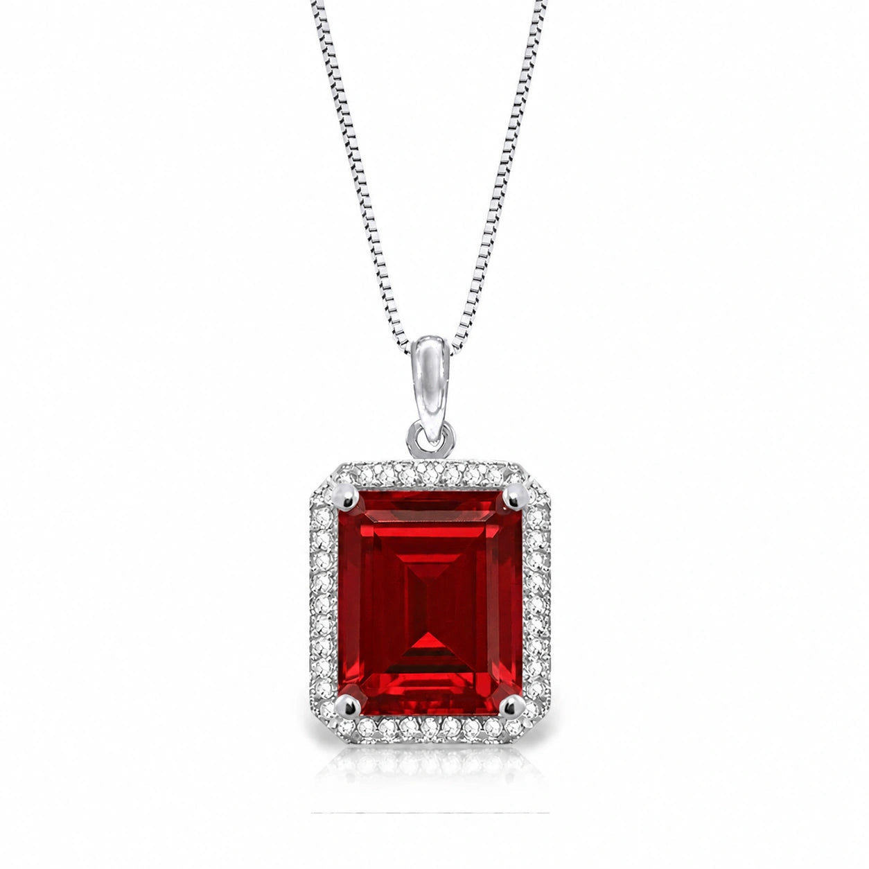 White Gold Ruby & Diamond — Alberica