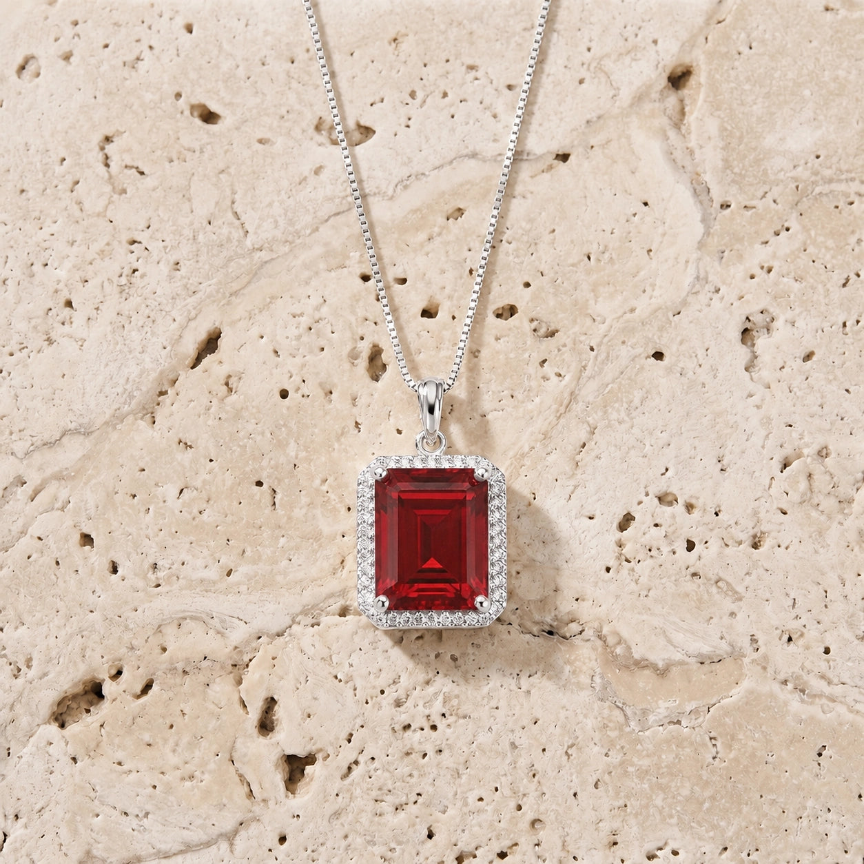 White Gold Ruby & Diamond — Alberica