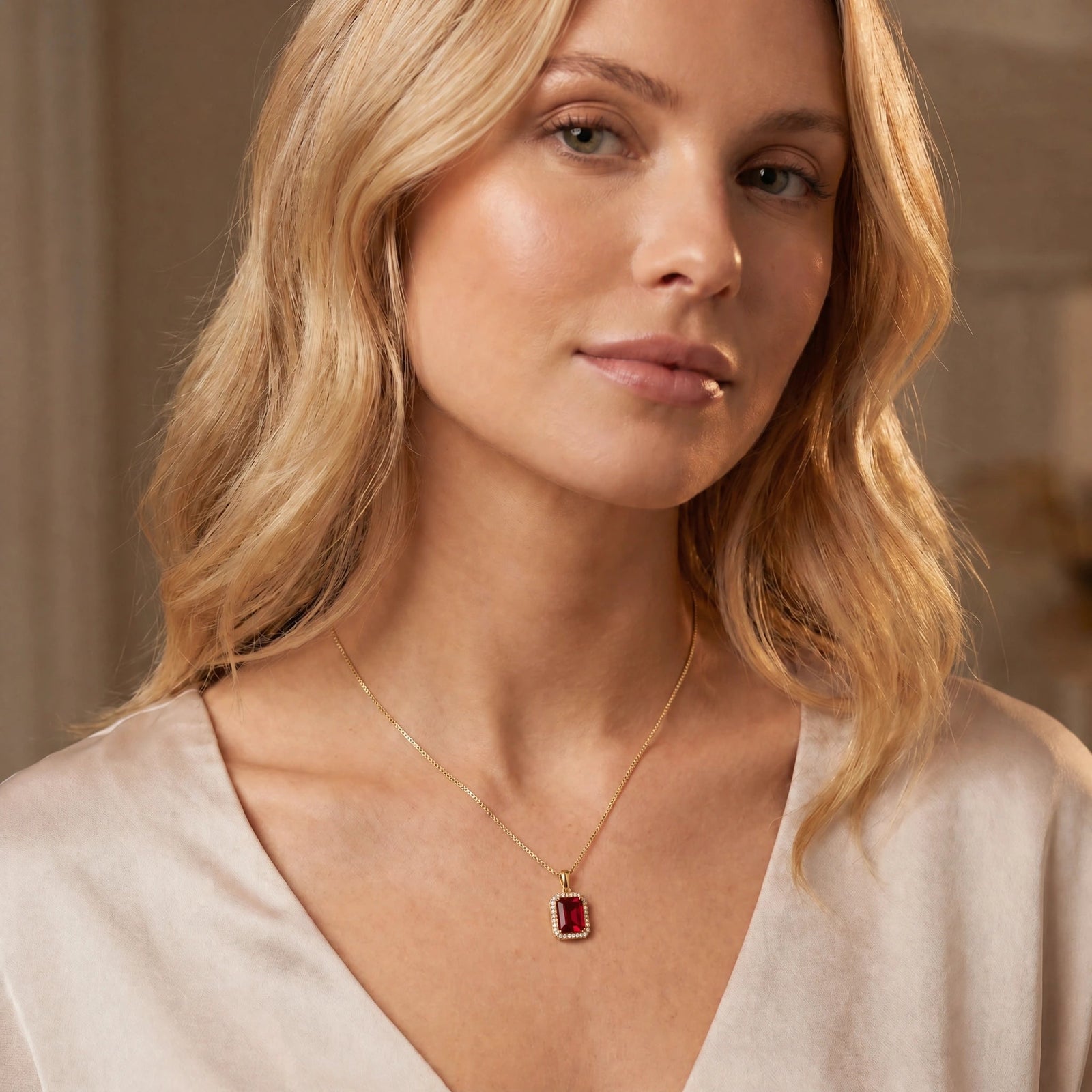 Yellow Gold Ruby & Diamond — Alberica