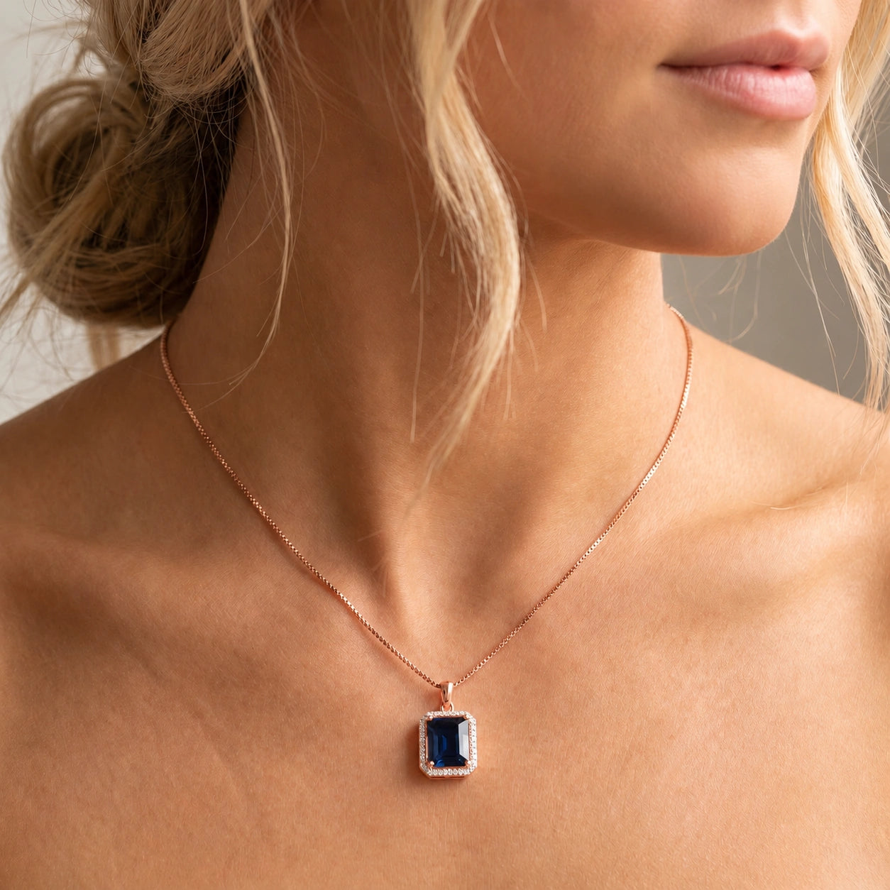 Rose Gold Sapphire & Diamond — Alberica