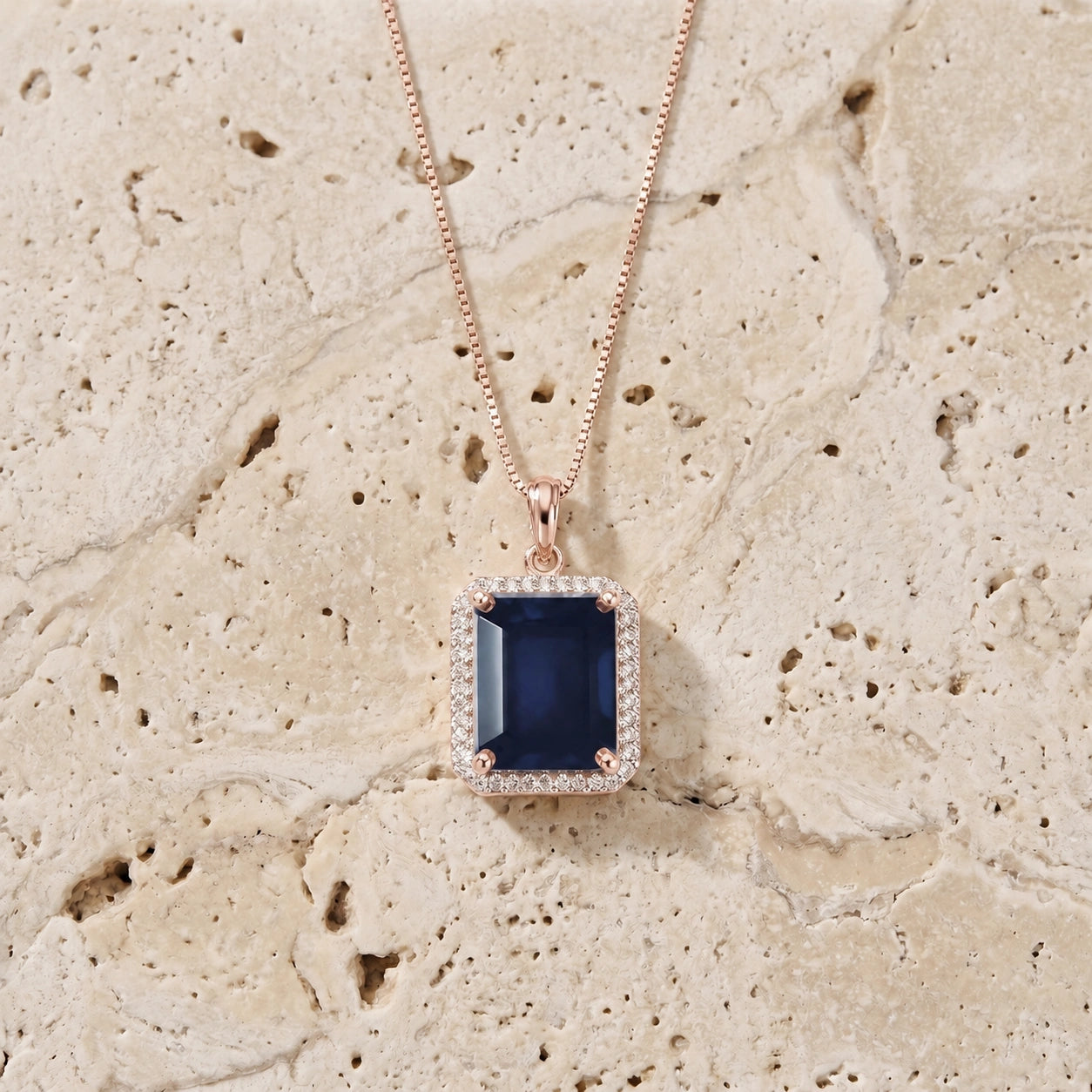 Rose Gold Sapphire & Diamond — Alberica