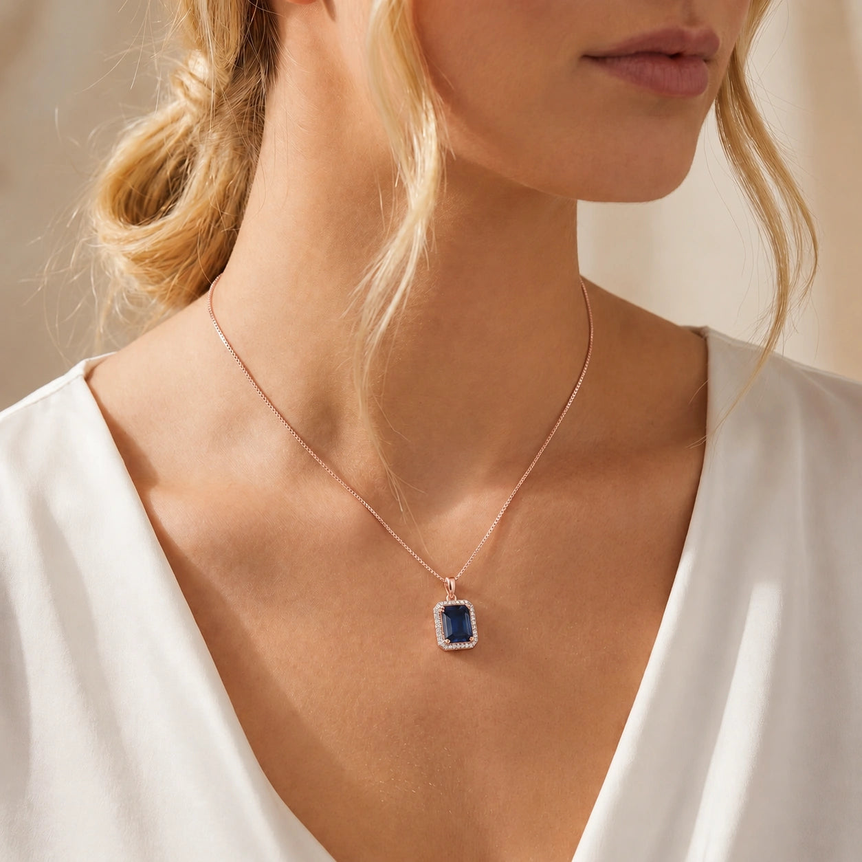 Rose Gold Sapphire & Diamond — Alberica