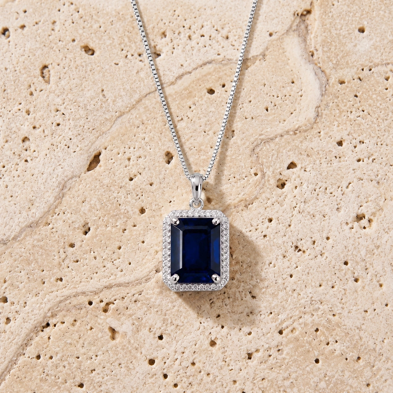 White Gold Sapphire & Diamond — Alberica