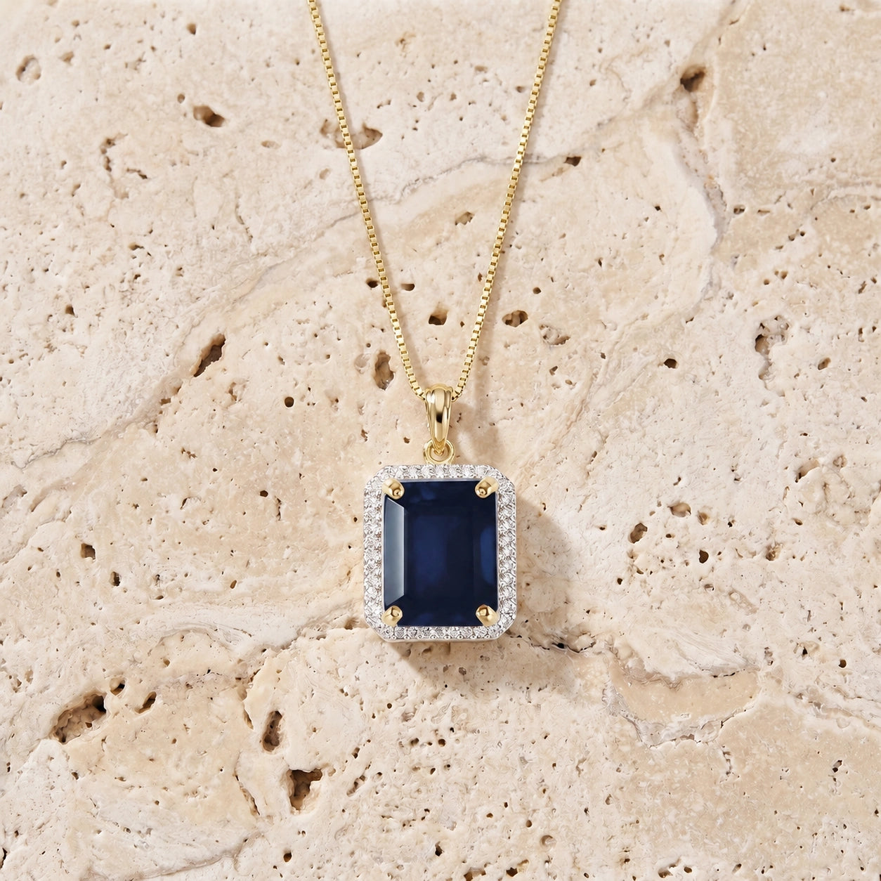Yellow Gold Sapphire & Diamond — Alberica