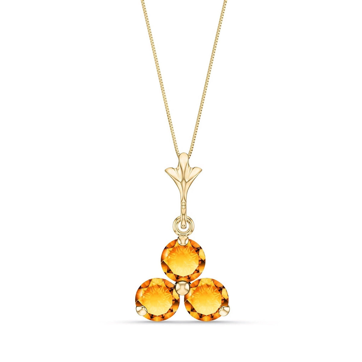 Yellow Gold Belle Necklace Citrine 10K — Amalia