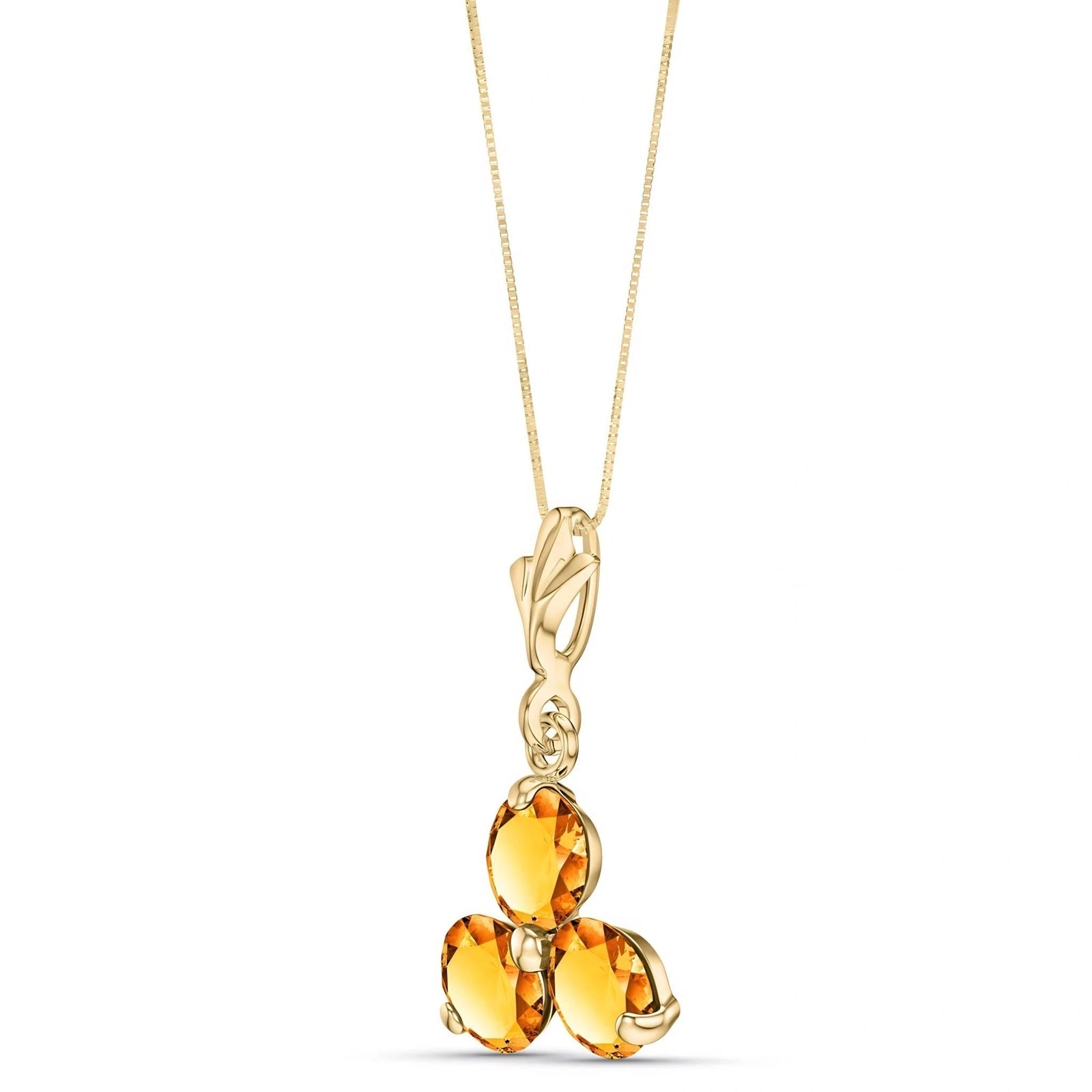 Yellow Gold Belle Necklace Citrine 10K — Amalia