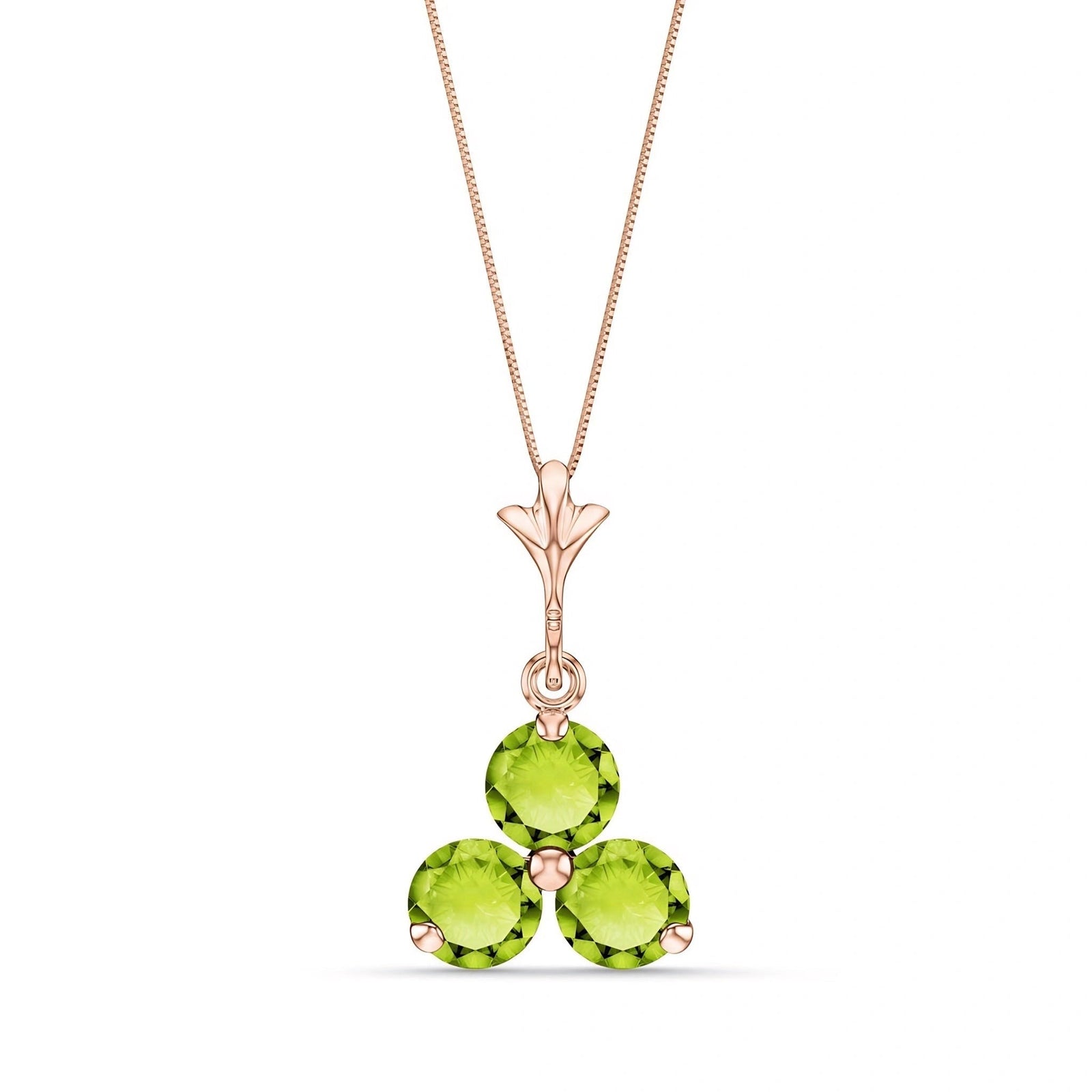 Rose Gold Belle Necklace Peridot 10K — Amalia