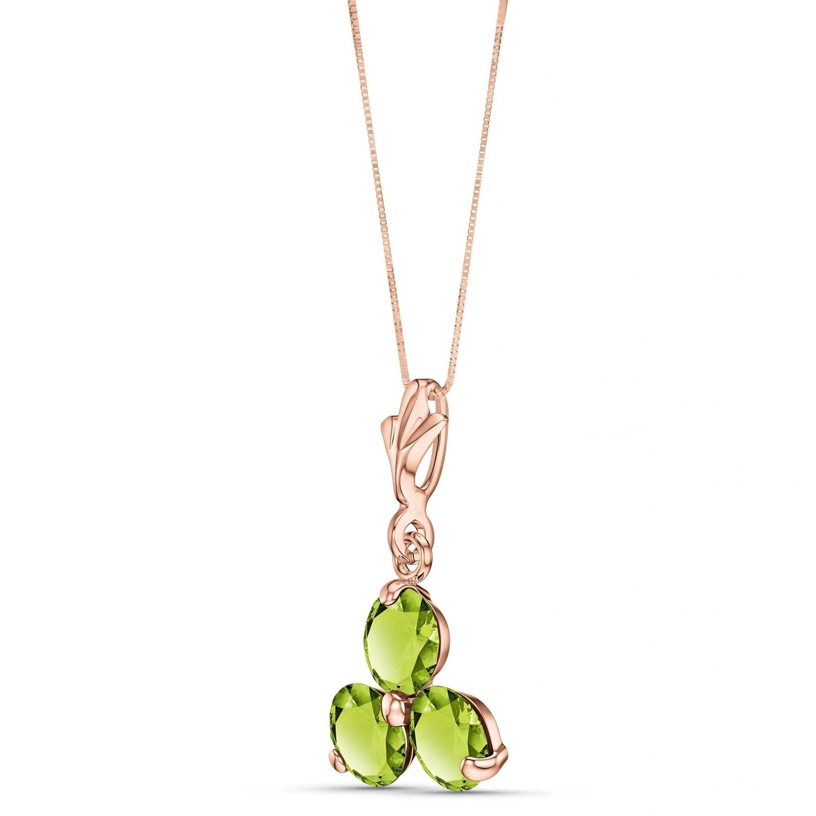Rose Gold Belle Necklace Peridot 10K — Amalia