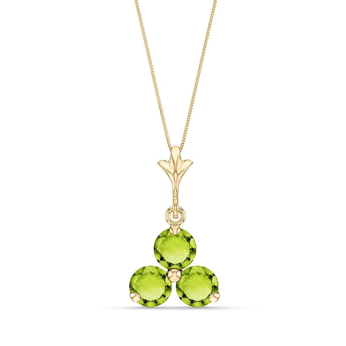 Yellow Gold Belle Necklace Peridot 10K — Amalia