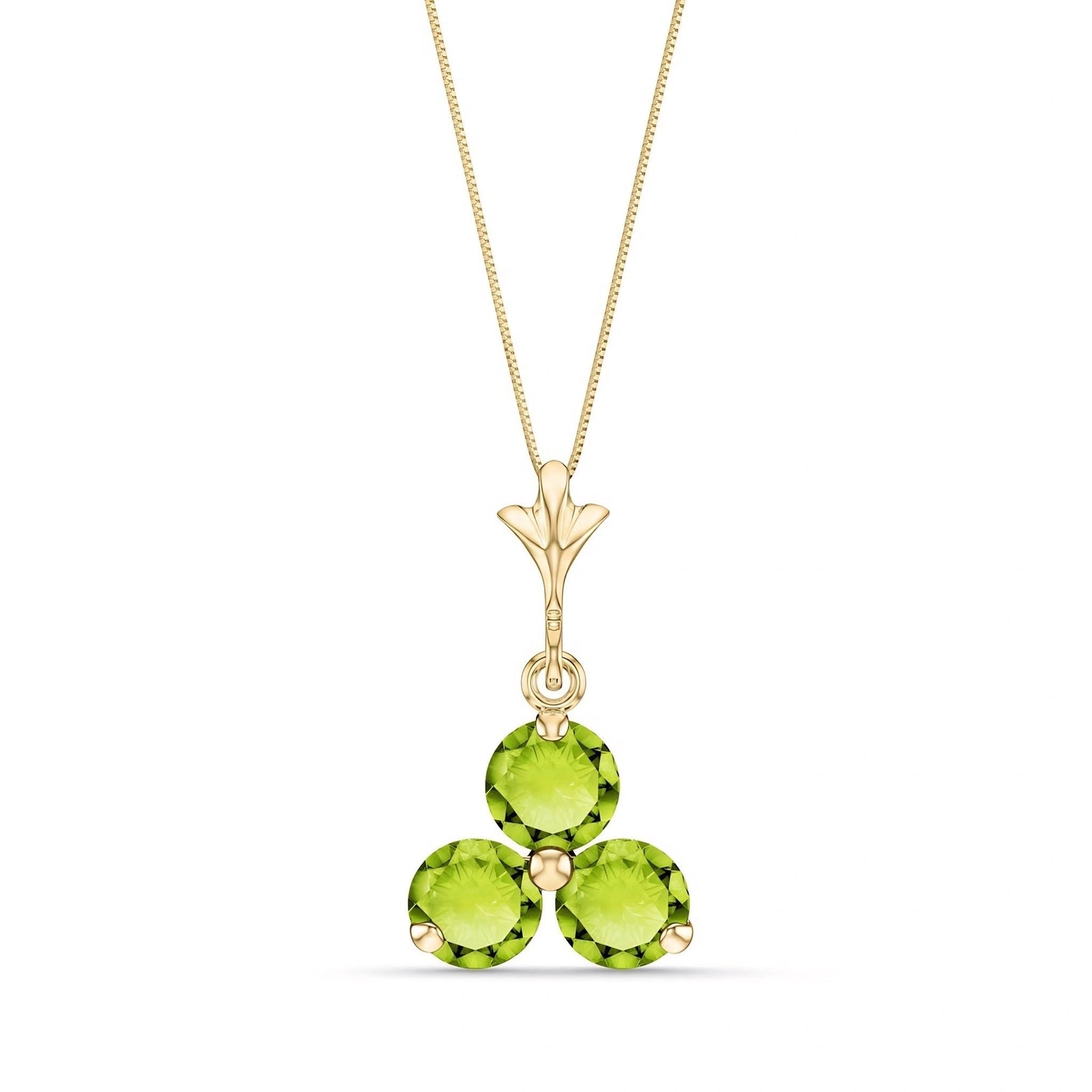 Yellow Gold Belle Necklace Peridot 10K — Amalia
