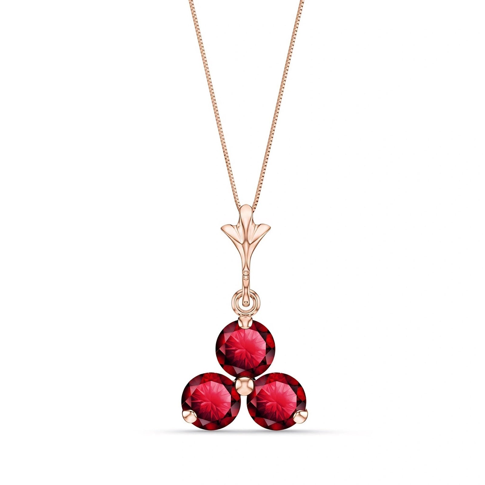 Rose Gold Belle Necklace Ruby 10K — Amalia