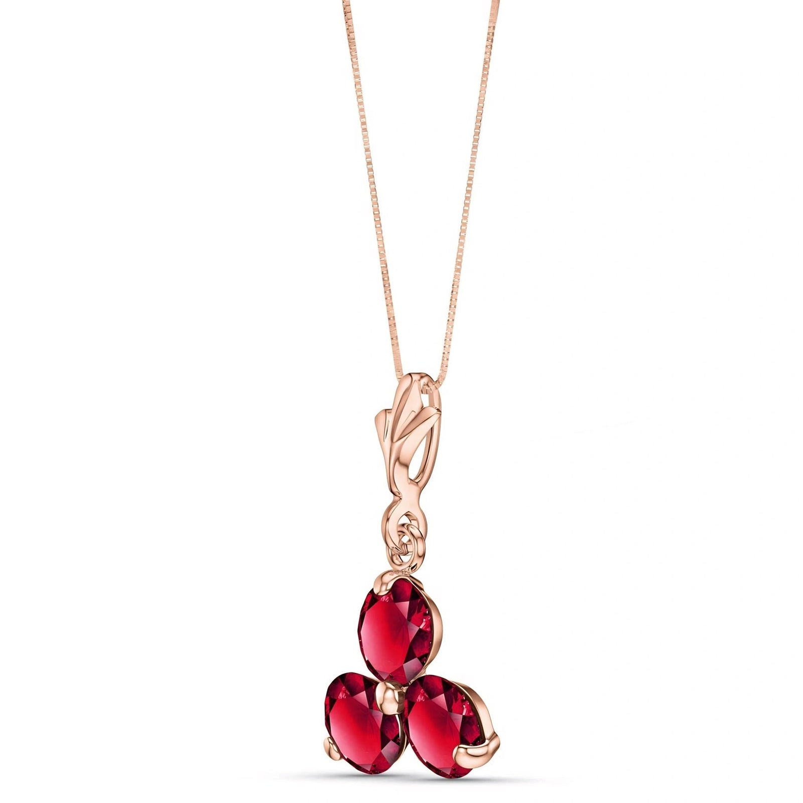 Rose Gold Belle Necklace Ruby 10K — Amalia