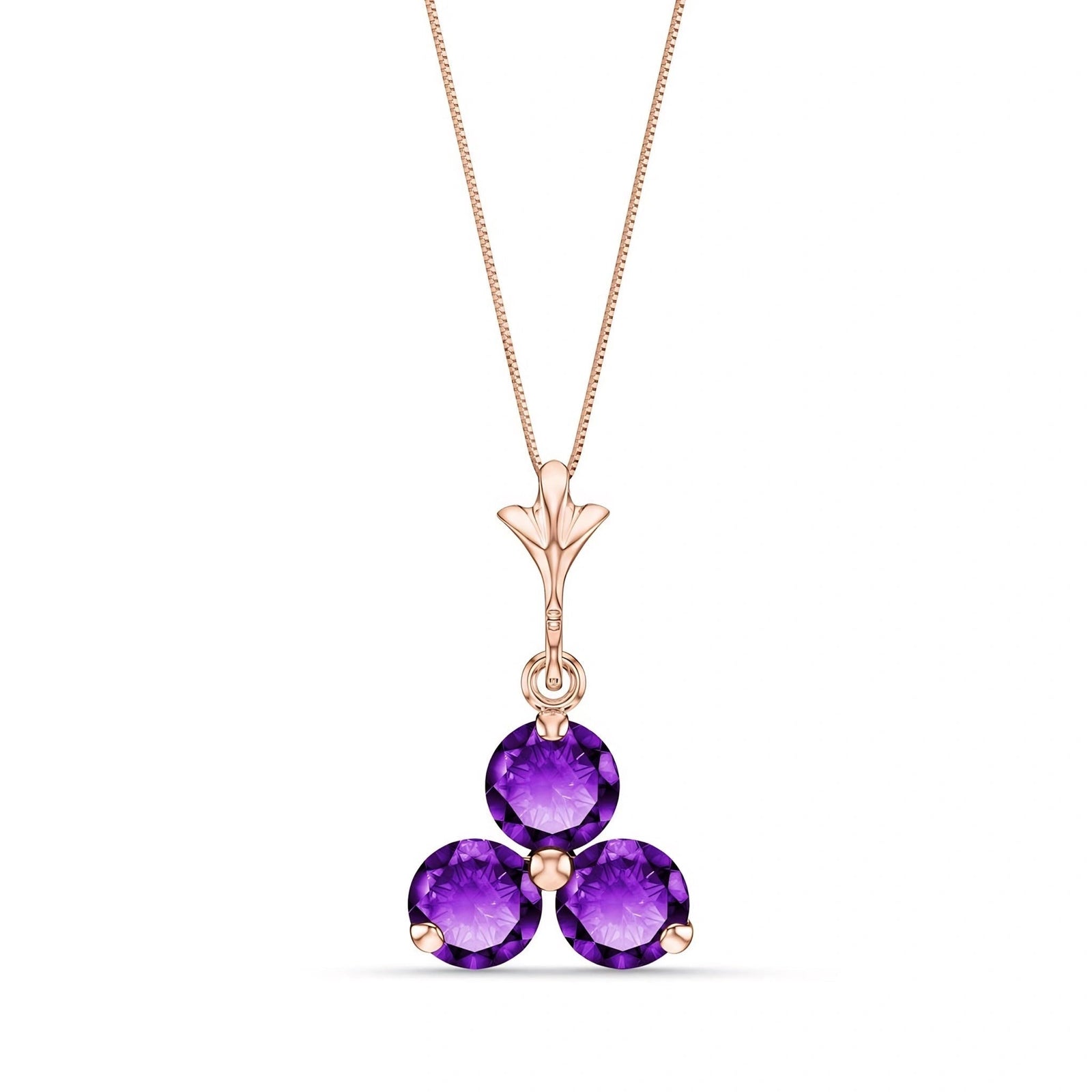 Rose Gold Belle Necklace Amethyst 10K — Amalia