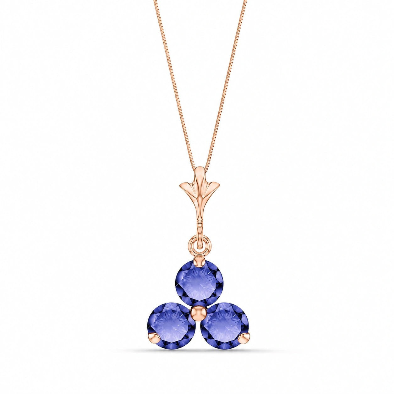 Rose Gold Belle Necklace Tanzanite 10K — Amalia