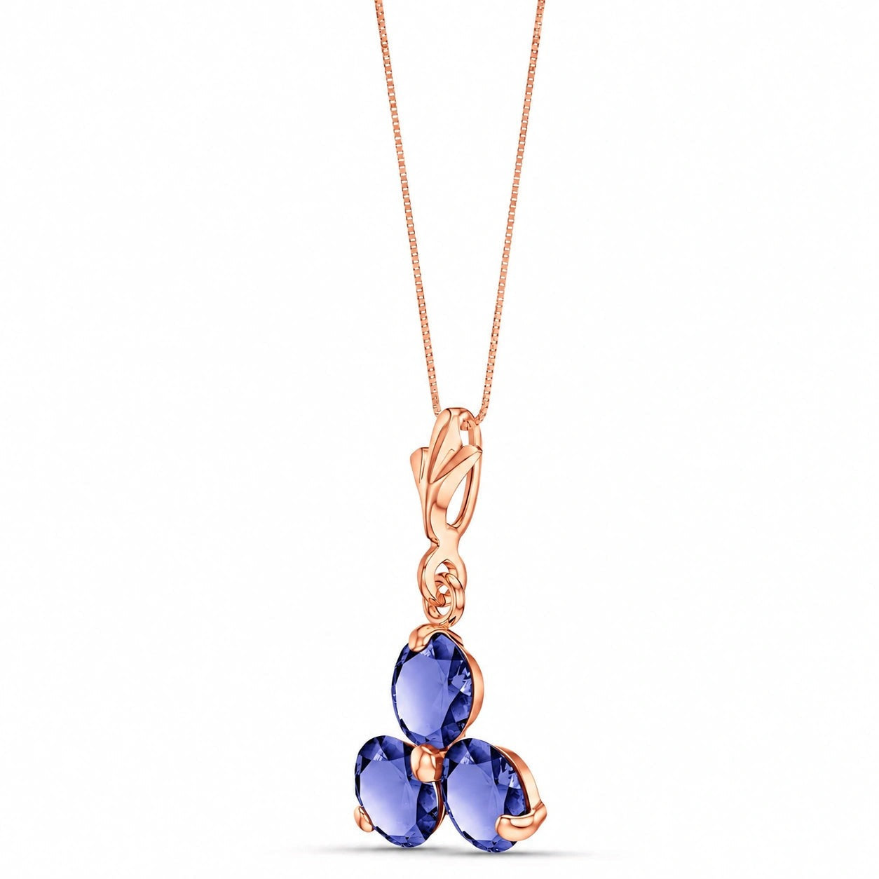 Rose Gold Belle Necklace Tanzanite 10K — Amalia