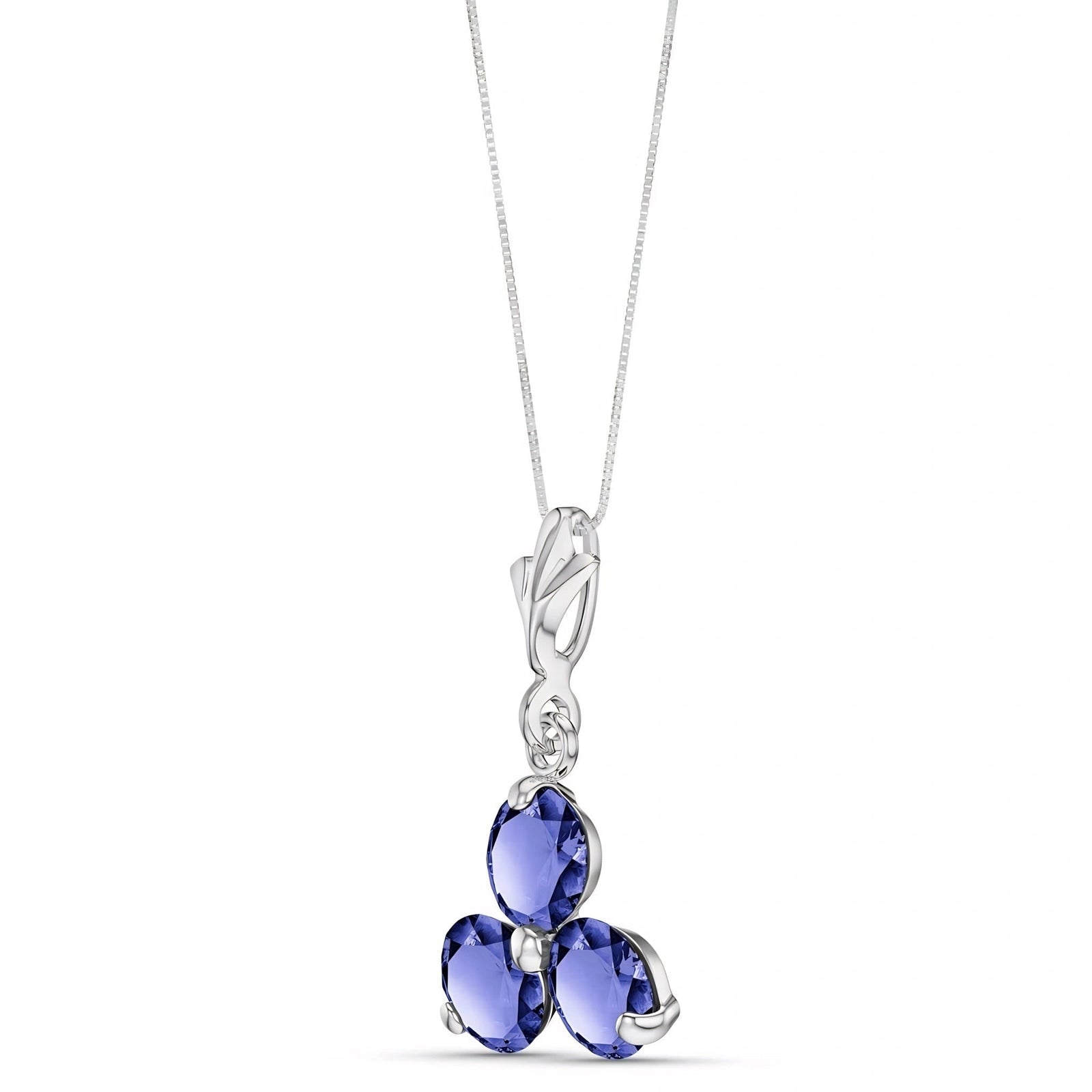 White Gold Belle Necklace Tanzanite 10K — Amalia
