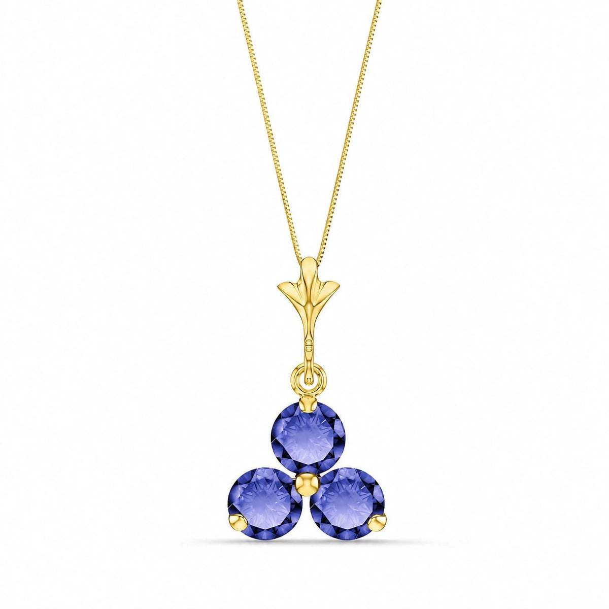 Yellow Gold Belle Necklace Tanzanite 10K — Amalia