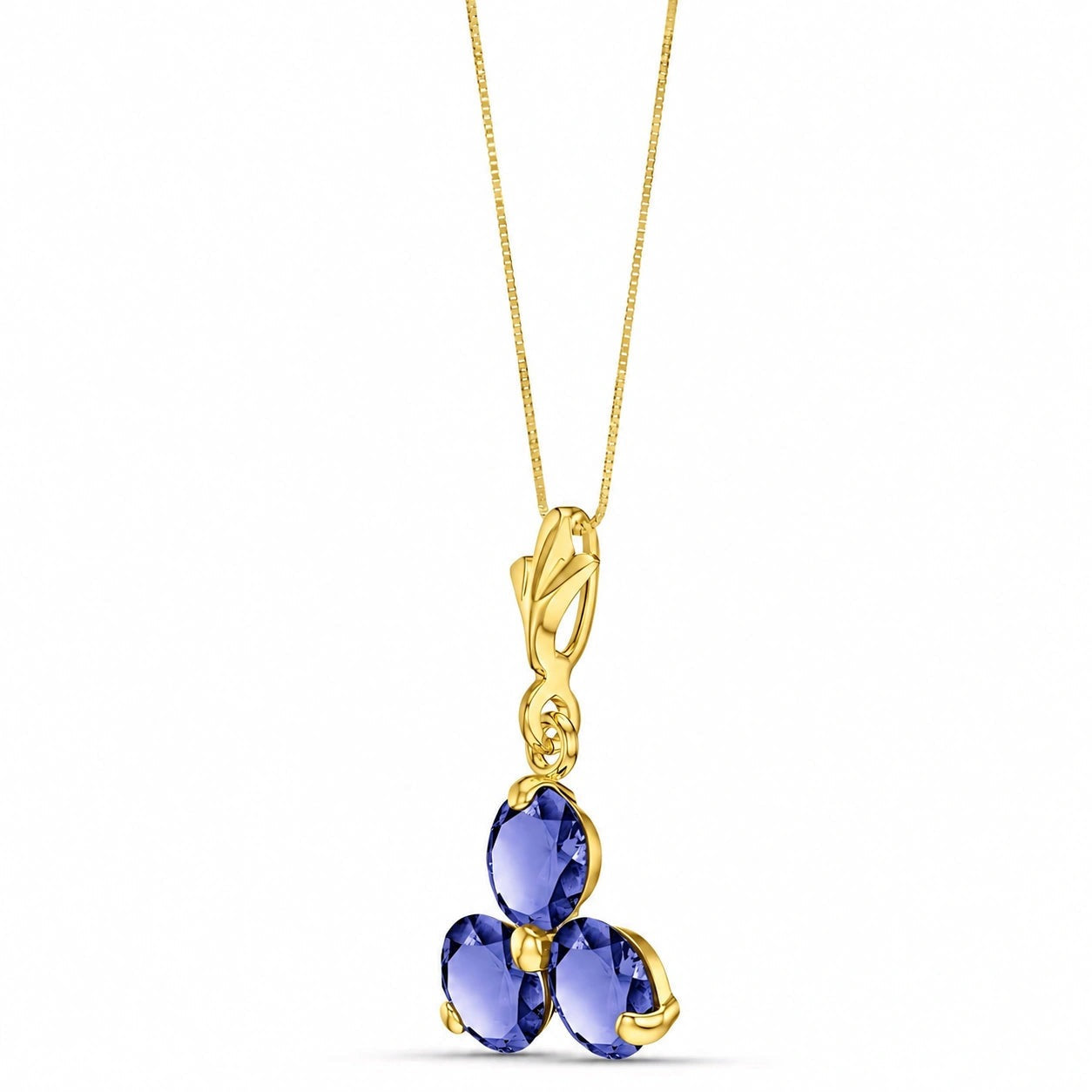 Yellow Gold Belle Necklace Tanzanite 10K — Amalia