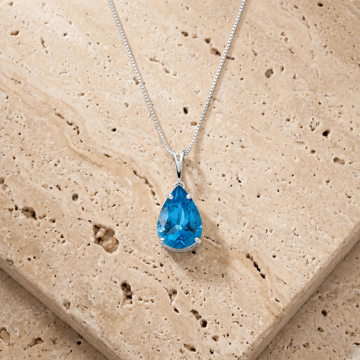 White Gold Blue Topaz — Gentile