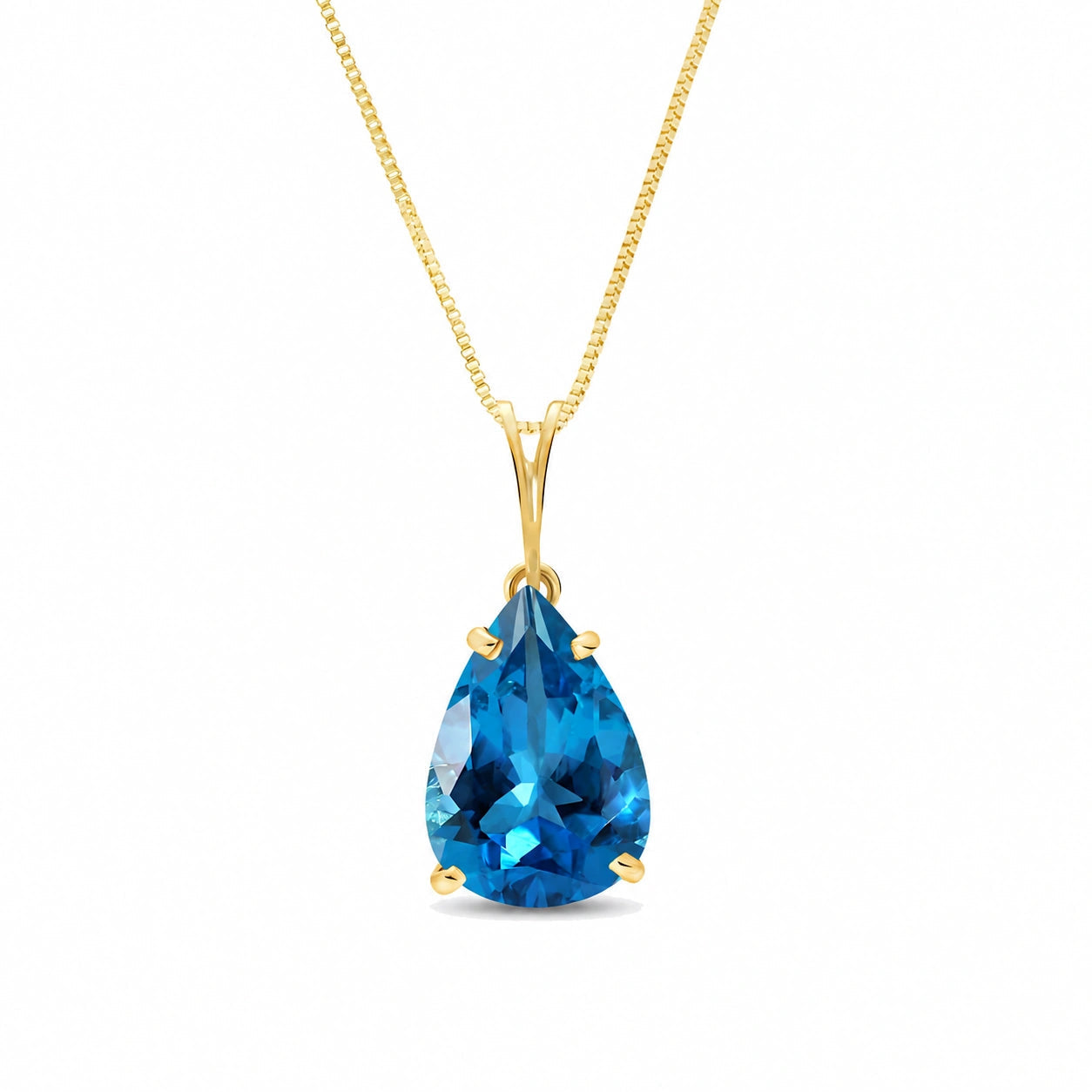 Yellow Gold Blue Topaz — Gentile