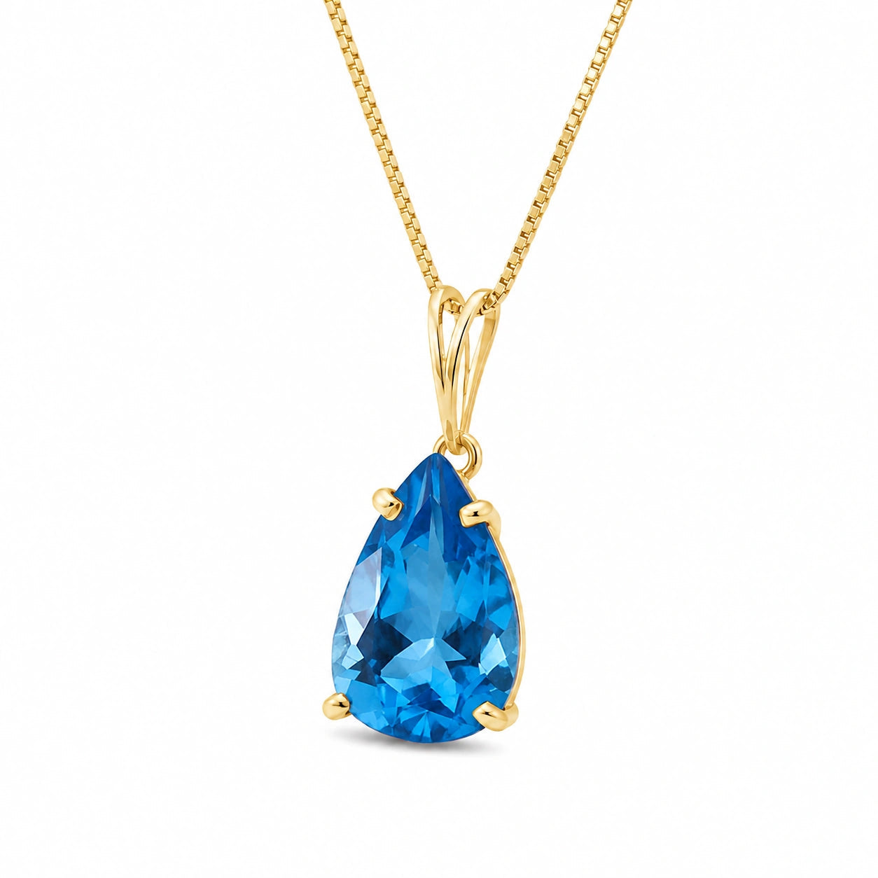 Yellow Gold Blue Topaz — Gentile