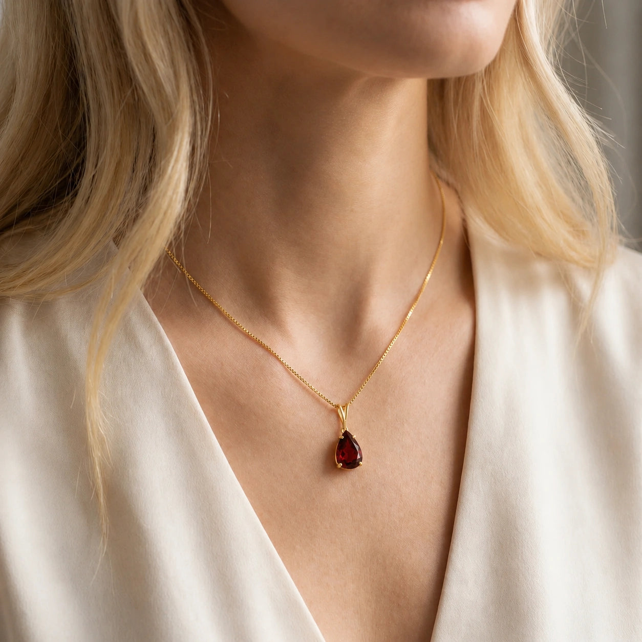 Yellow Gold Garnet — Gentile