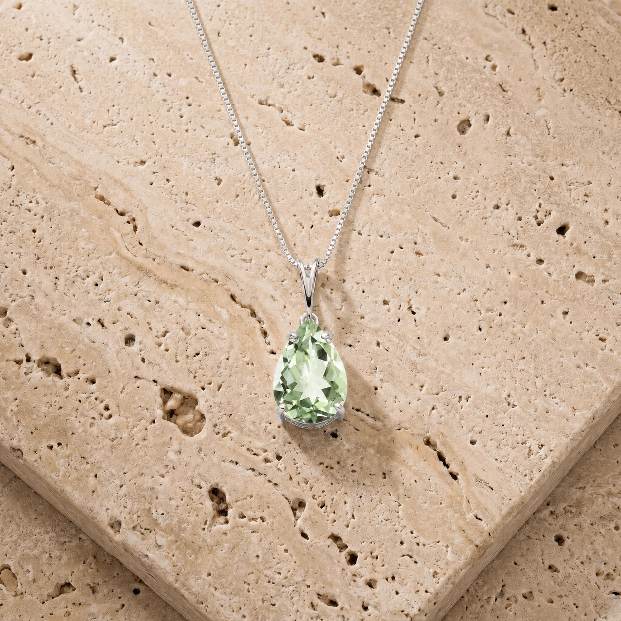 White Gold Green Amethyst — Gentile