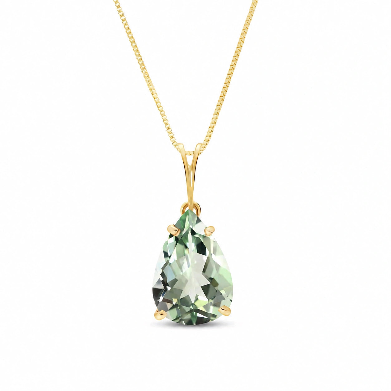 Yellow Gold Green Amethyst — Gentile