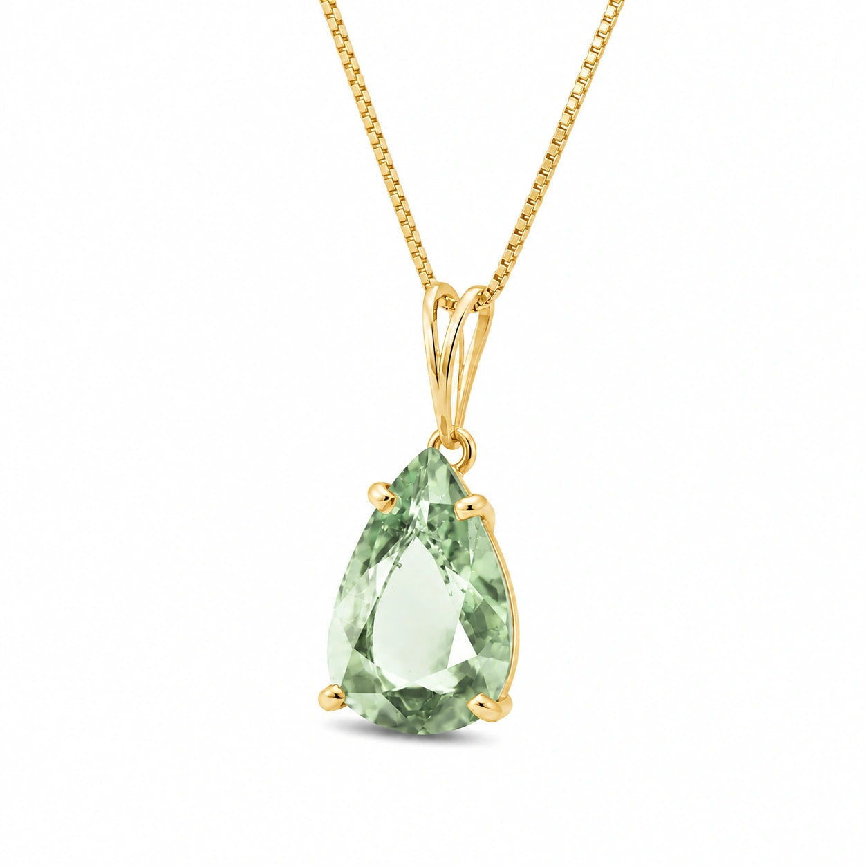 Yellow Gold Green Amethyst — Gentile