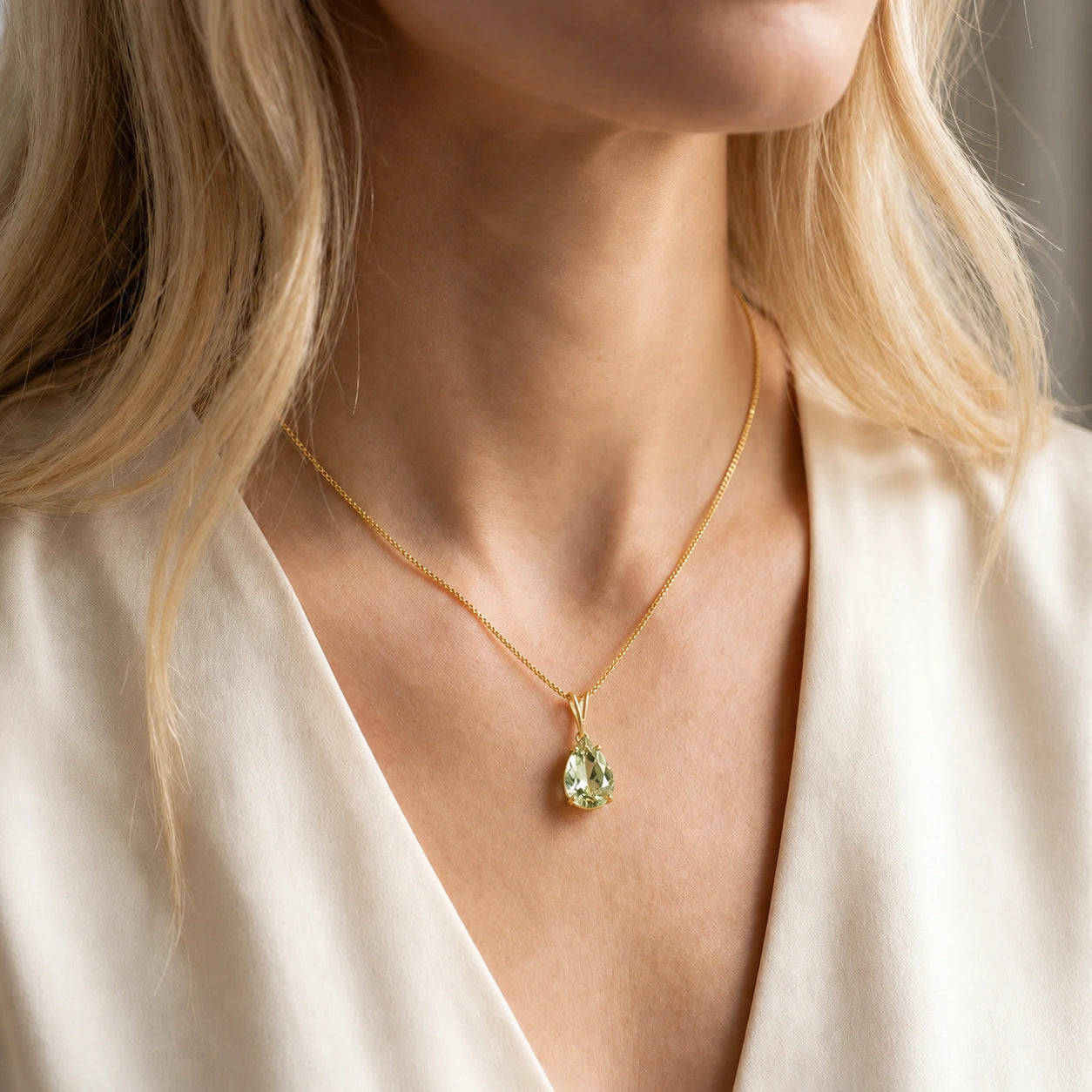 Yellow Gold Green Amethyst — Gentile