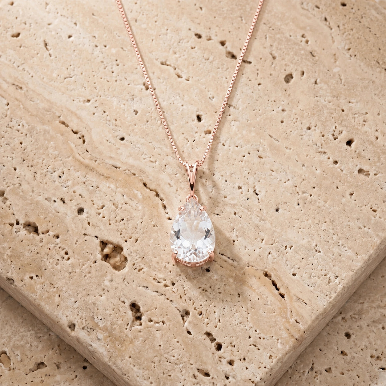 Rose Gold White Topaz — Gentile