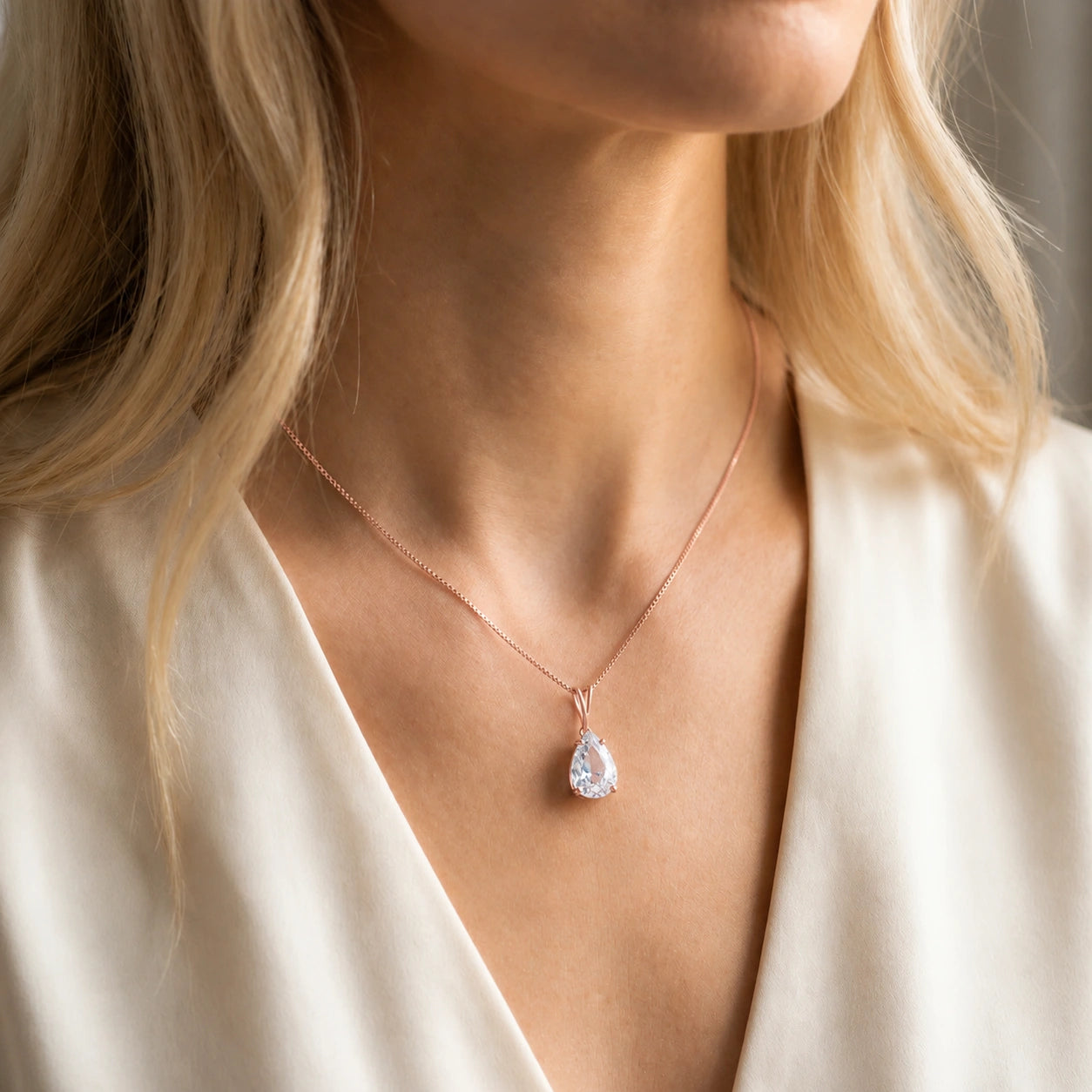 Rose Gold White Topaz — Gentile