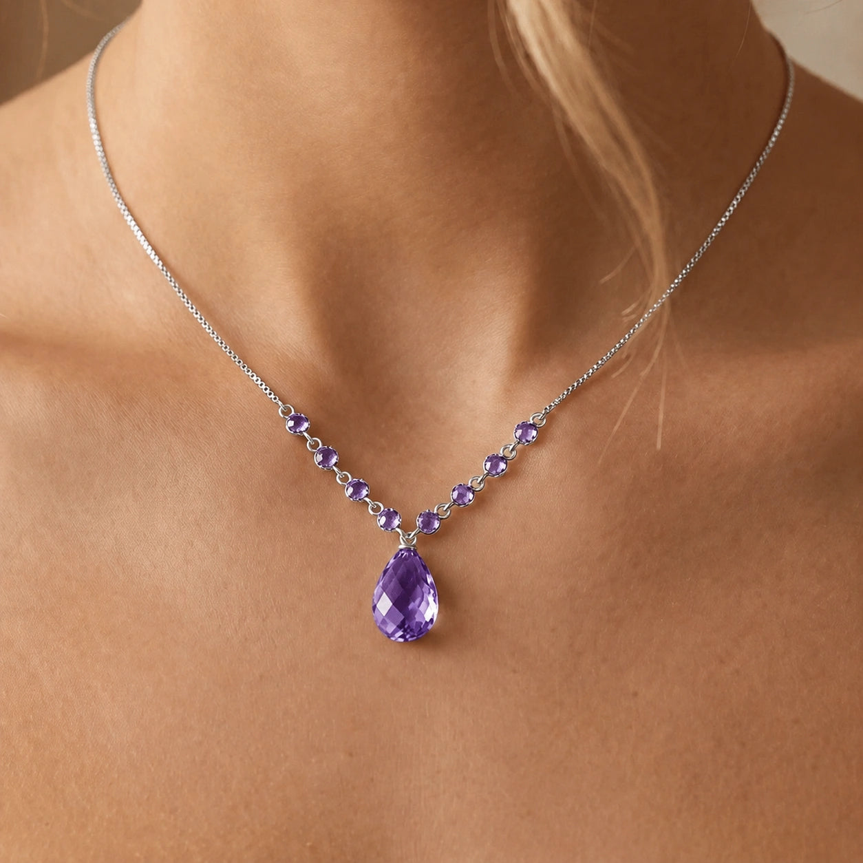 White Gold Amethyst — Geraldina