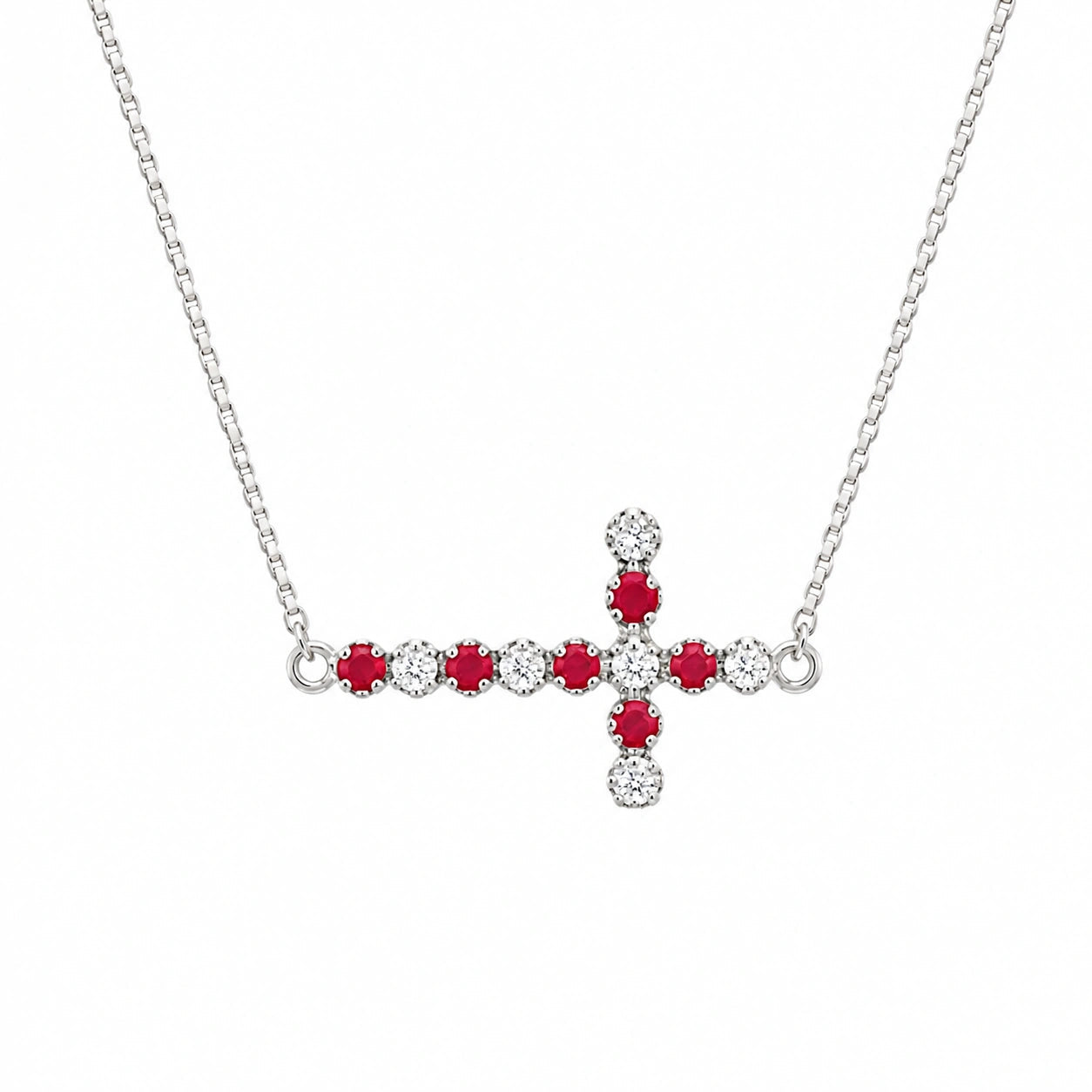 White Gold Ruby & Diamond — Gigliola