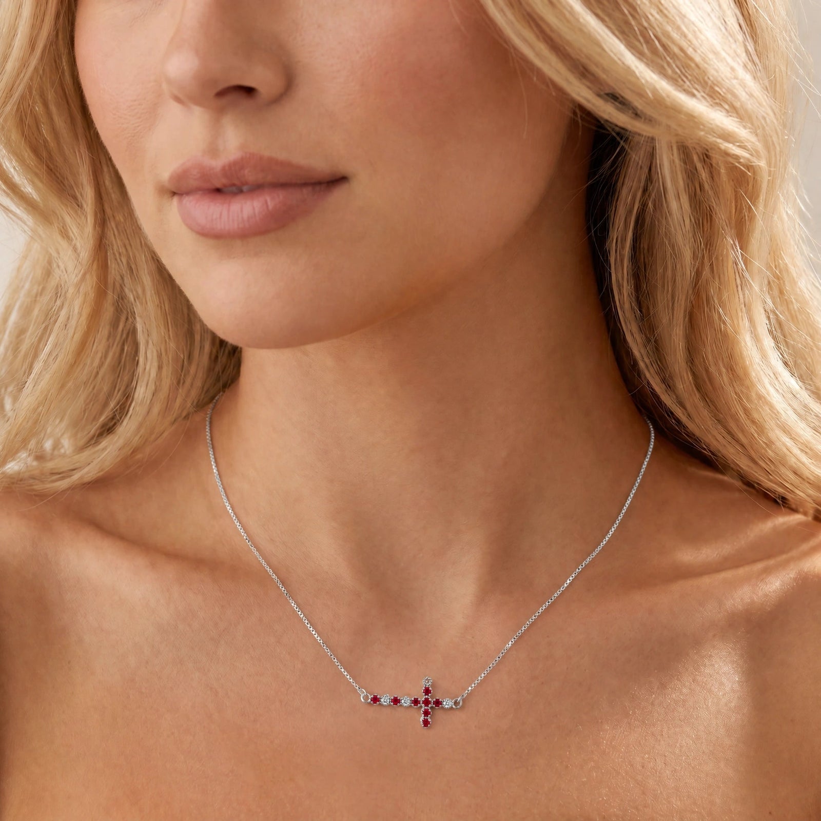 White Gold Ruby & Diamond — Gigliola