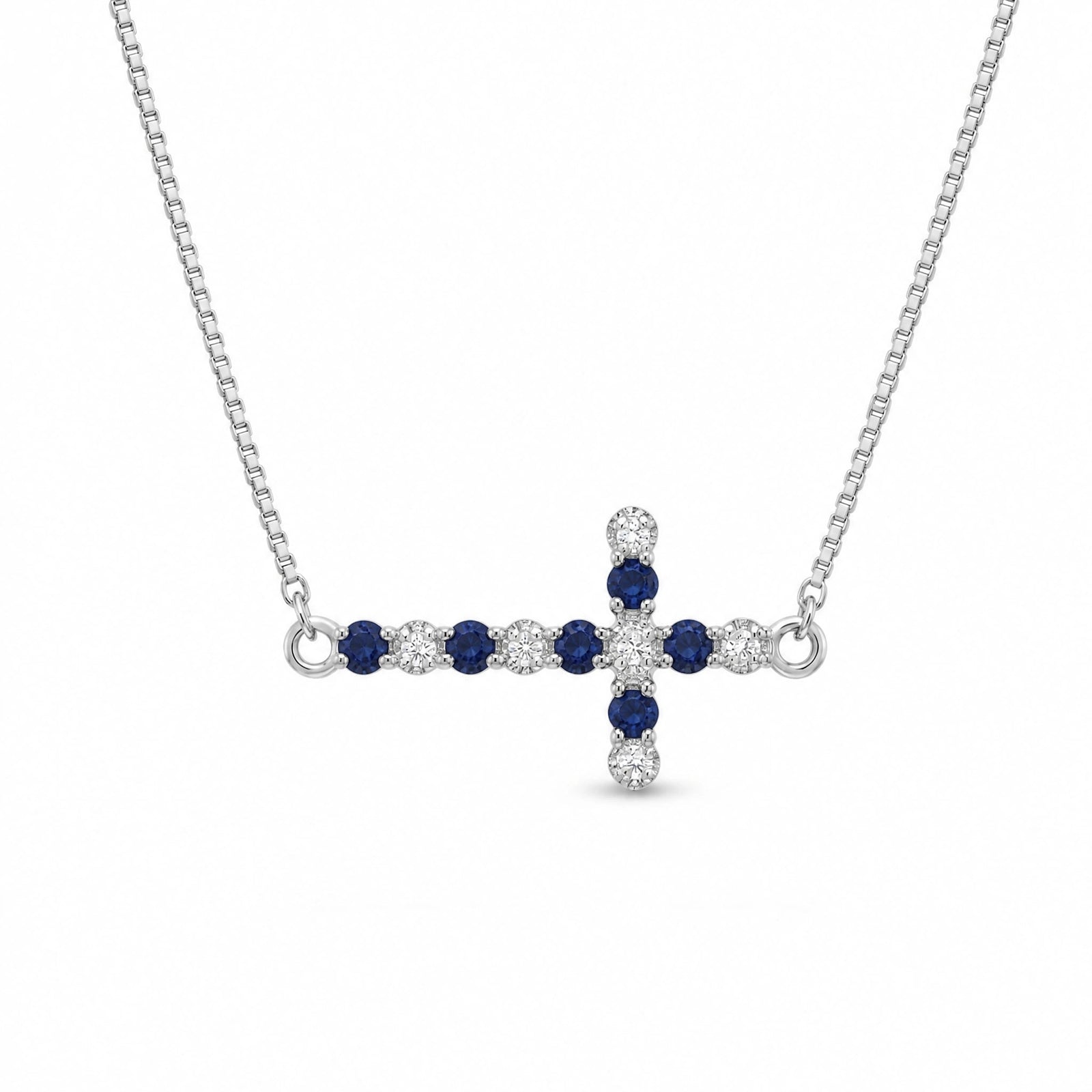 White Gold Sapphire & Diamond — Gigliola