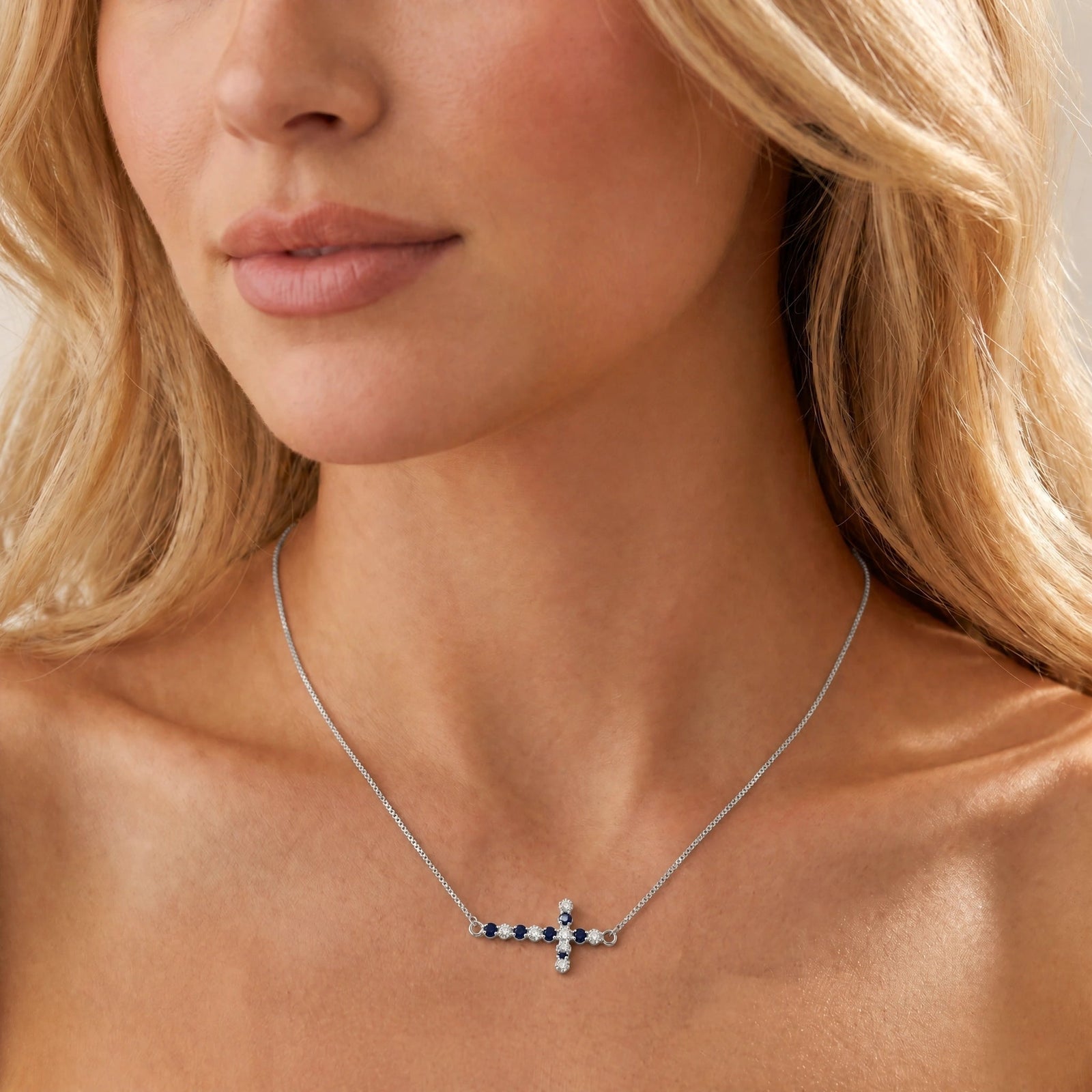 White Gold Sapphire & Diamond — Gigliola