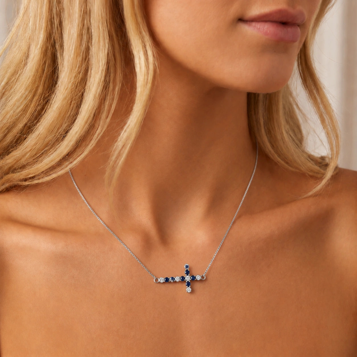 White Gold Sapphire & Diamond — Gigliola
